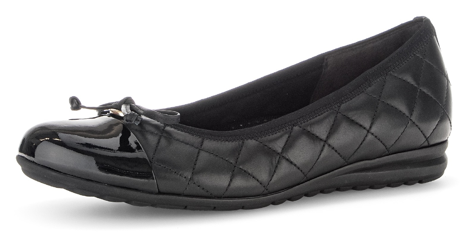 Gabor Ballerina "Florenz", Halbschuh, Schlupfschuh, Businessschuh, Ziersteppungen, Weite G