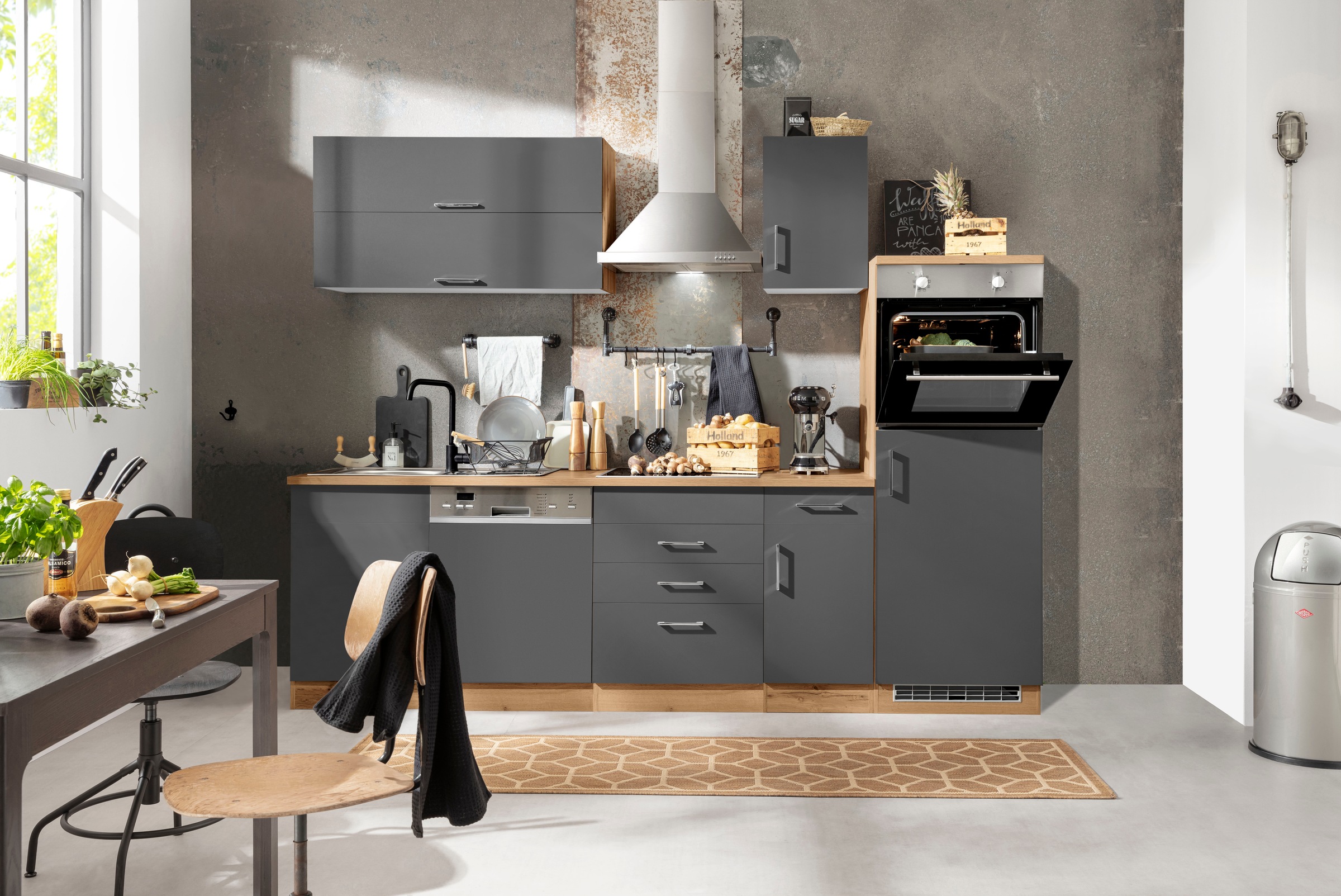 KOCHSTATION Küchenzeile "KS-Colmar", mit E-Geräten, Breite 270 cm günstig online kaufen