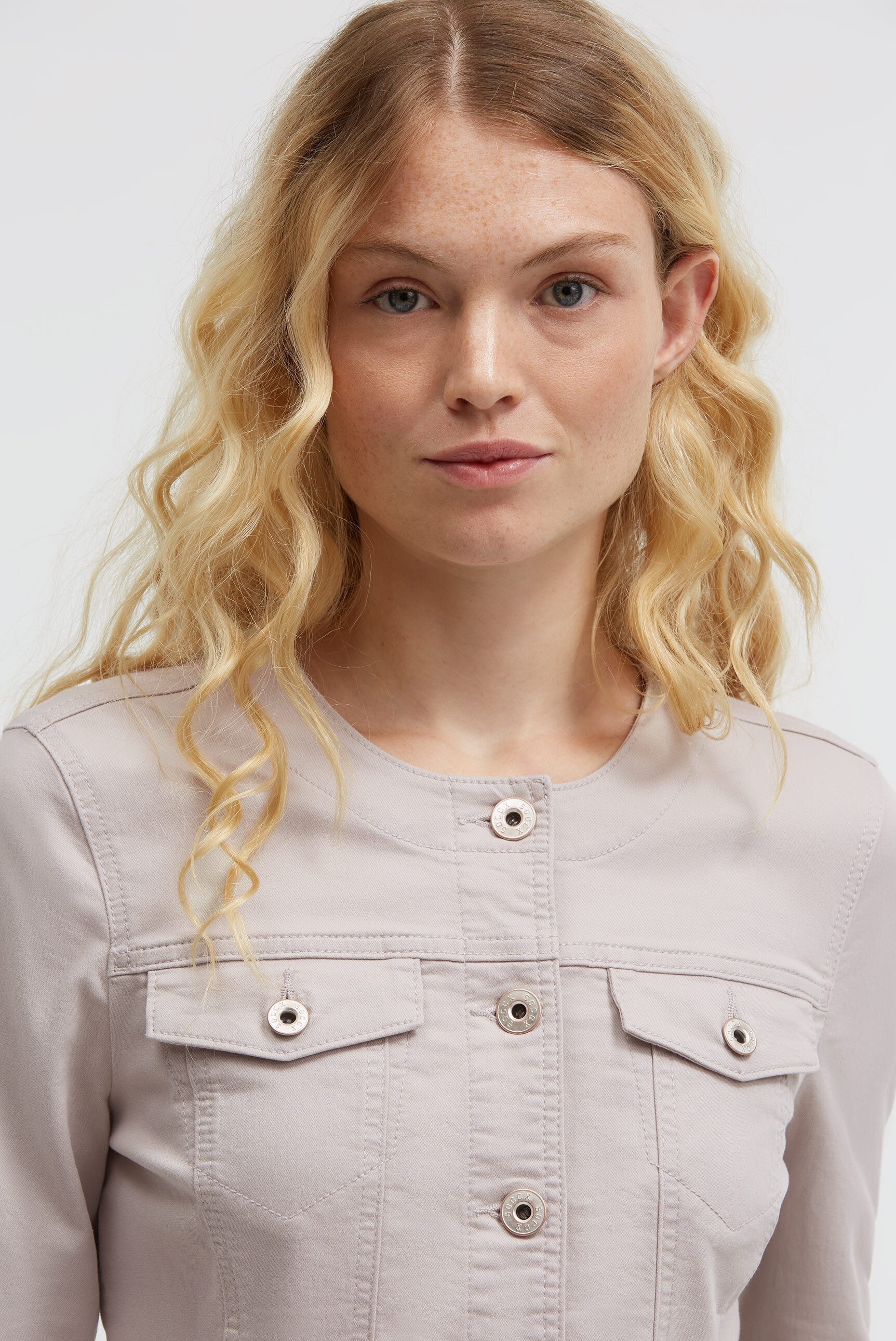 SOCCX Jeansjacke ohne Kapuze mit Brusttaschen