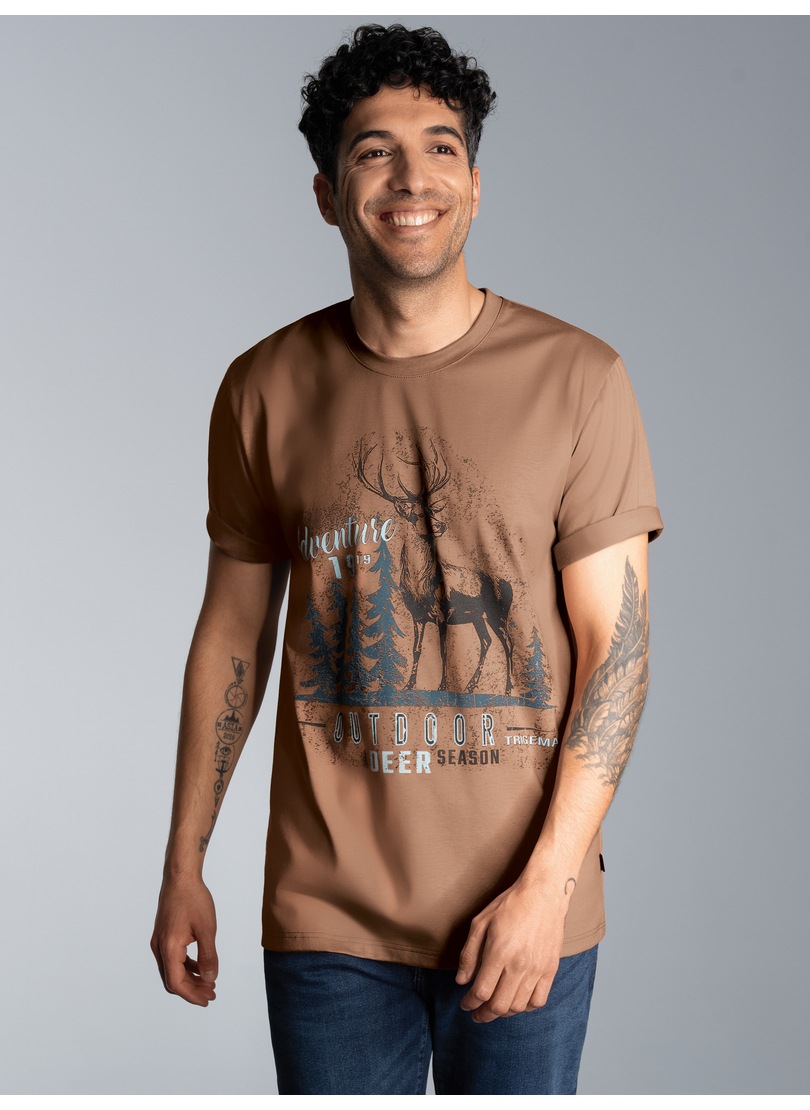 Thumbnail - Trigema T-Shirt "TRIGEMA T-Shirt mit großem Hirsch-Printmotiv", (1 tlg.)