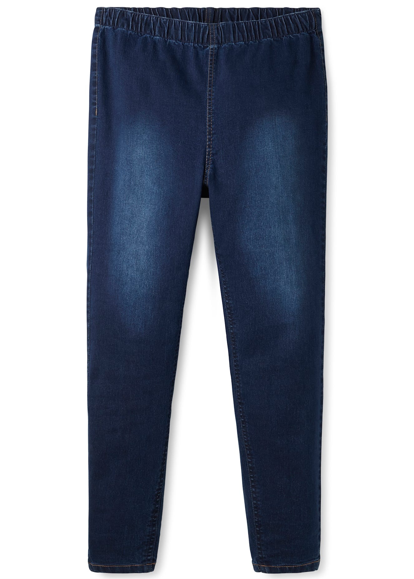 Jeansleggings SHEEGO, Damen, Gr. 54, Normalgrößen, blau (dunkelblau denim), 81% Baumwolle, 17% Polyester, 2% Elasthan, unifarben, lang, Jeans 3