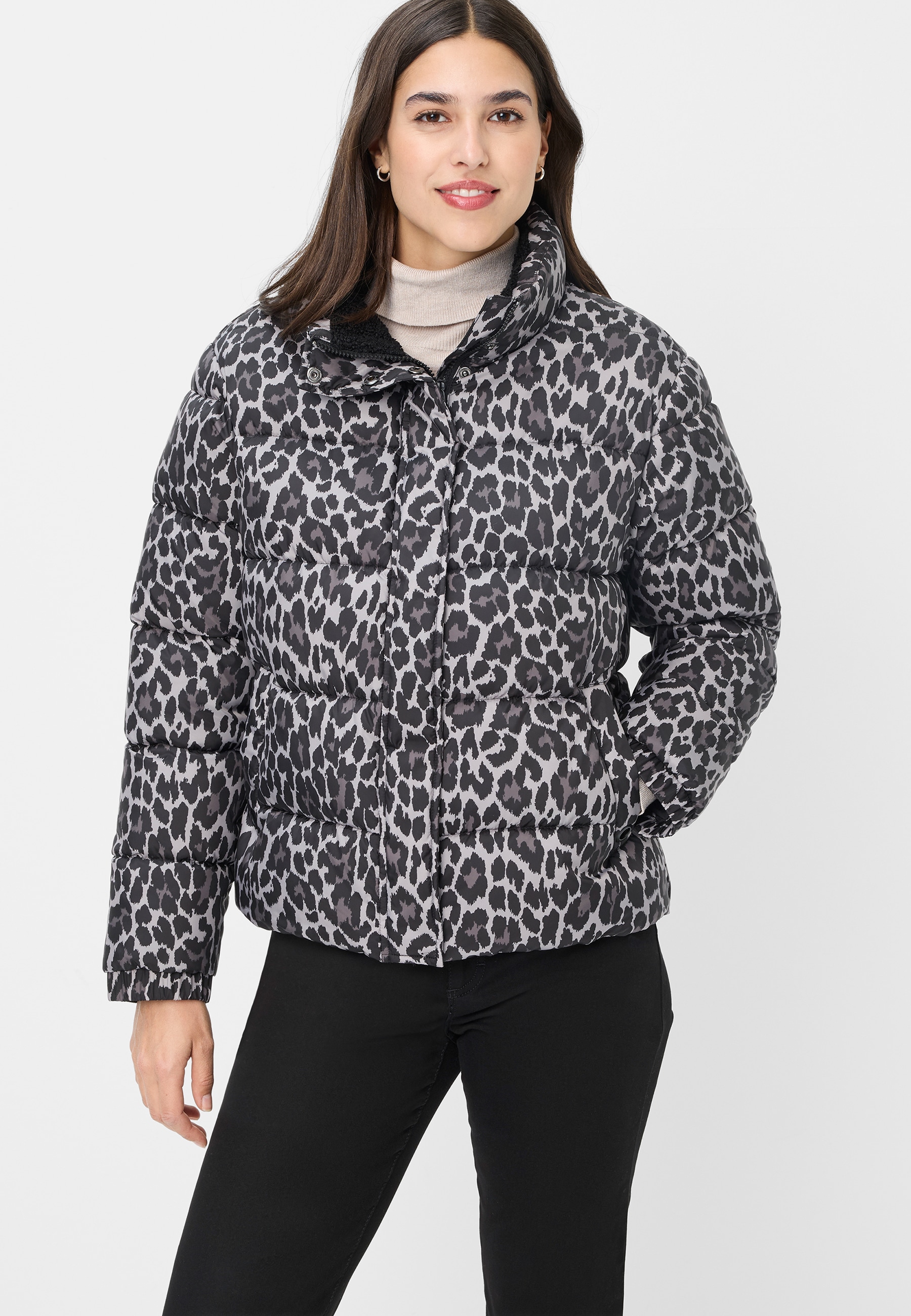 Fuchs Schmitt Steppjacke, ohne Kapuze, mit Animalprint günstig online kaufen