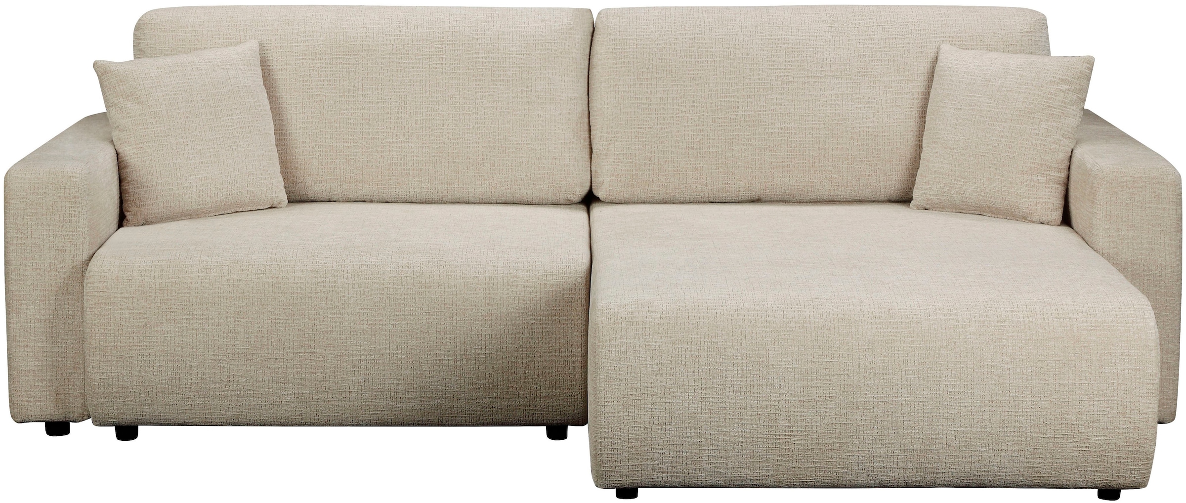 OTTO home Ecksofa »TILLIE L-Form, 229 cm - OTTO. Verlässliche Qualität.« Schlaffunktion (132/194), Bettkasten, Struktur-Bezug