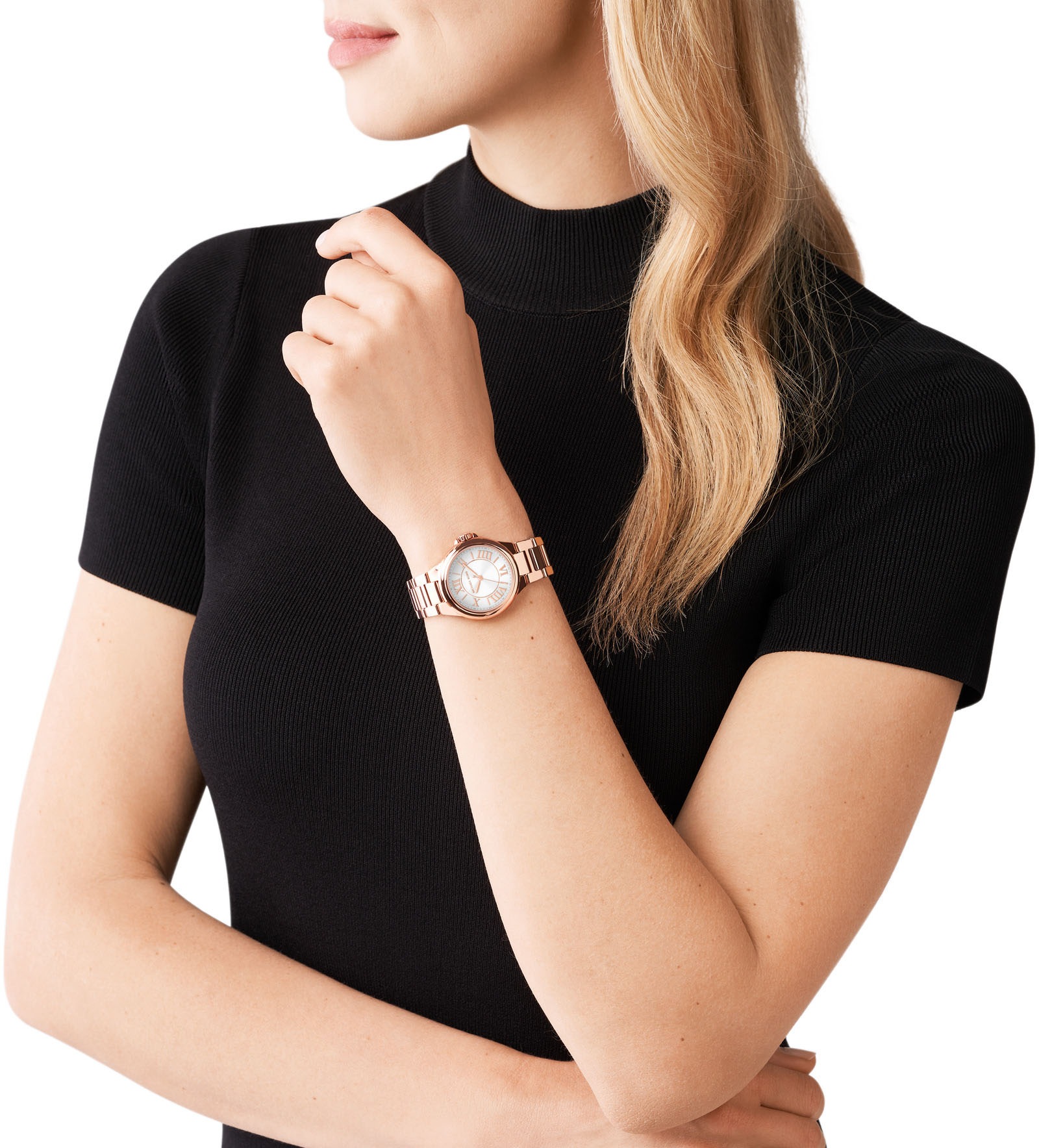 MICHAEL KORS Quarzuhr »CAMILLE«, Armbanduhr, Damenuhr, Edelstahlarmband