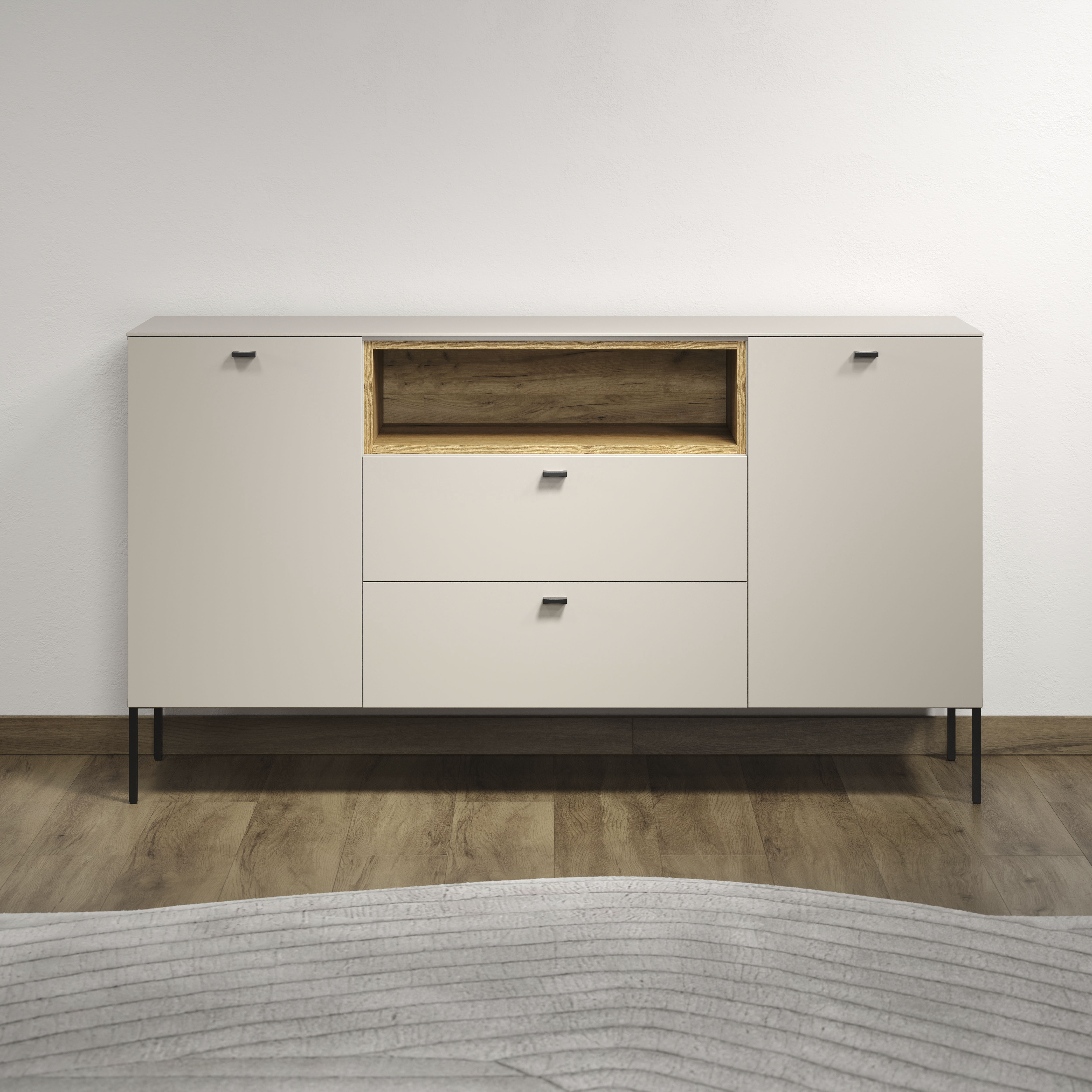 Home affaire Sideboard "San Pedro" 1 Stk. tlg. Kommode mit Softclose-Funktion - (B/T/H) 154/42/85 cm