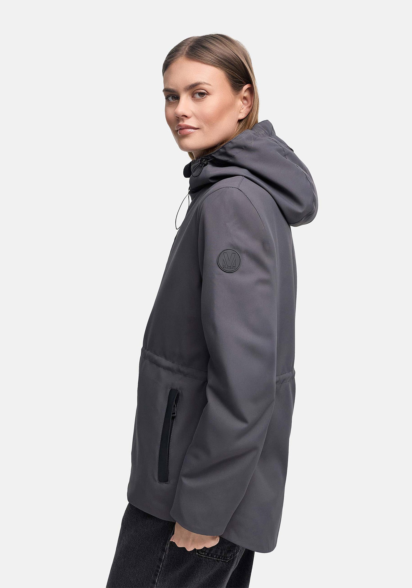 Marikoo Outdoorjacke »Katzilein« Leichte Übergangsjacke mit Kapuze und Kordelzug
