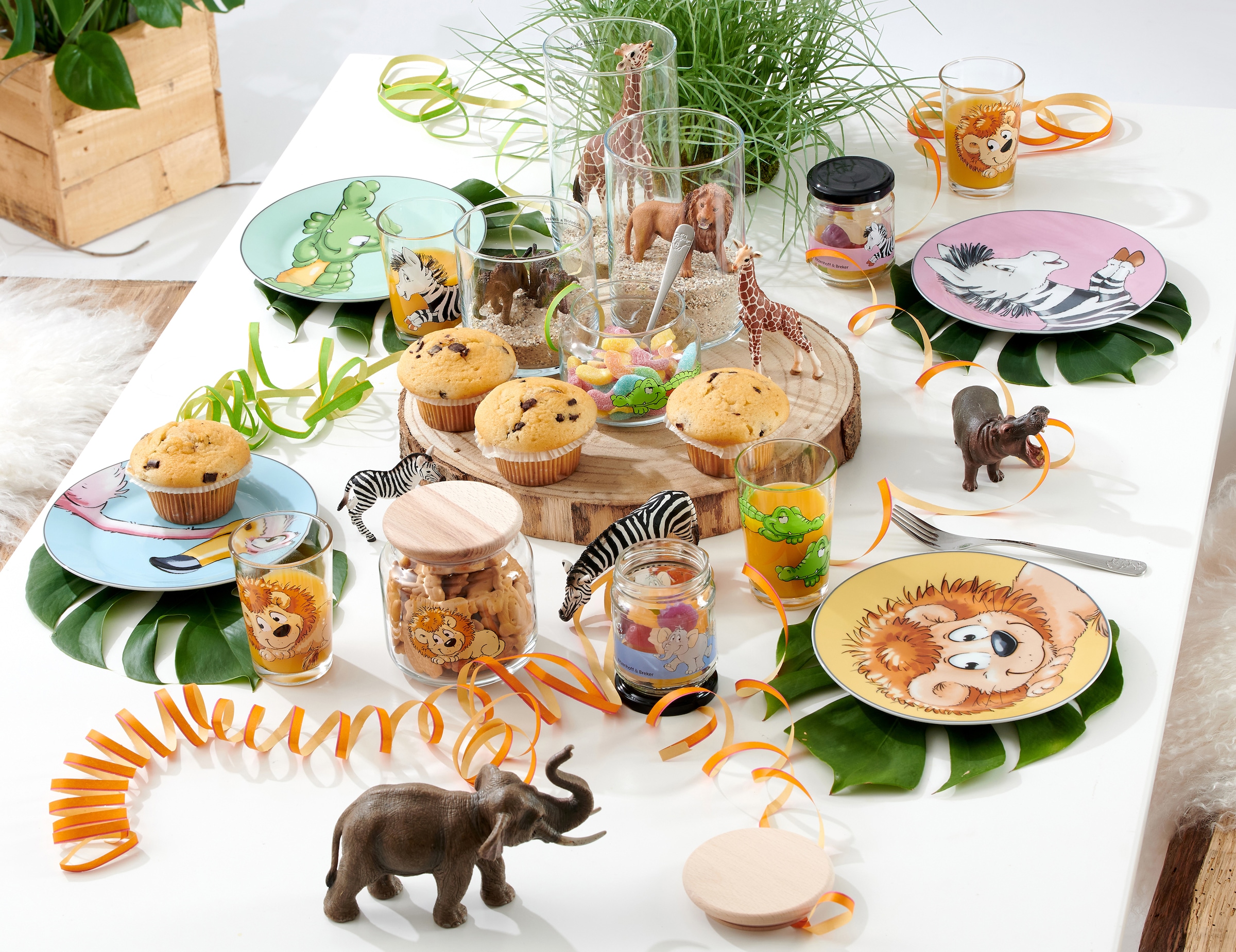 Ritzenhoff & Breker Kindergeschirr-Set »Happy Zoo, Zoe«, (Set, 3 tlg.), mit Zebra-Dekor, 3 Teile, für 1 Person
