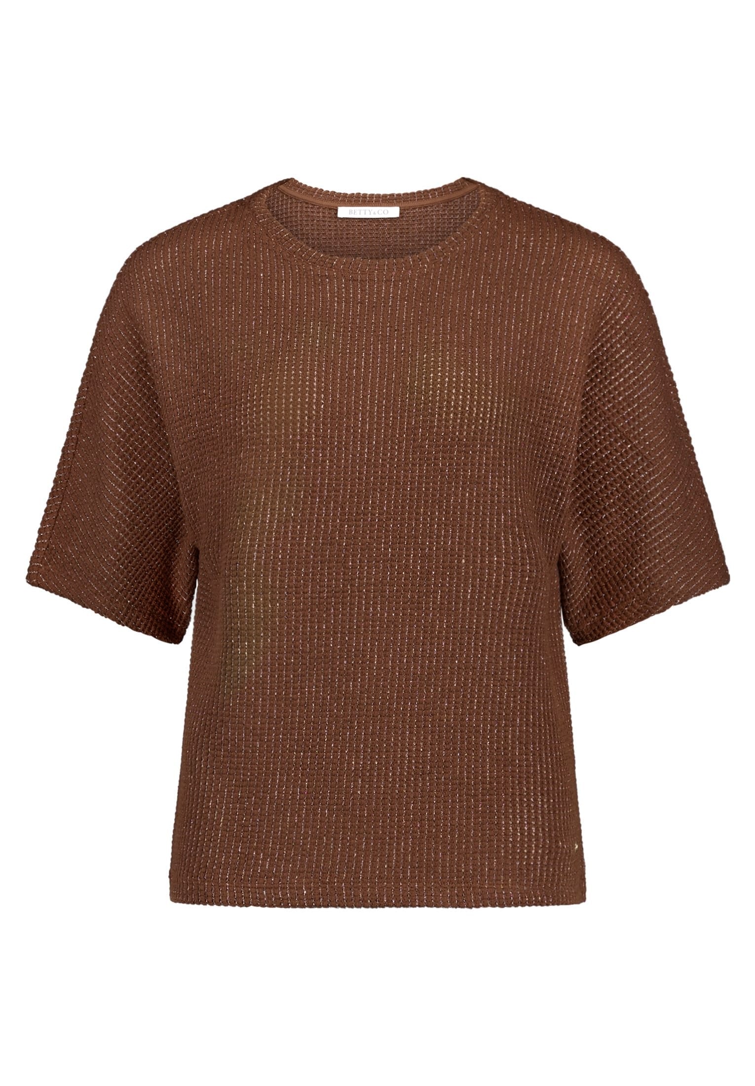 Betty&Co Kurzarmshirt »Damen mit Lurexfaden« 1