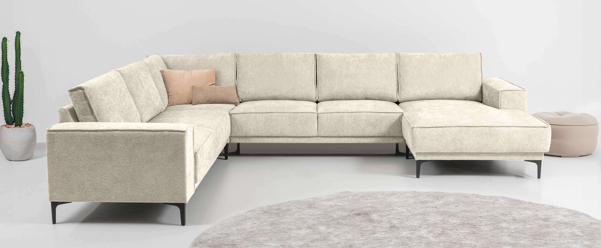 OTTO home Wohnlandschaft "XXL Sofa Oland, Struktur, Flachgewebe, Luxus-Micr günstig online kaufen