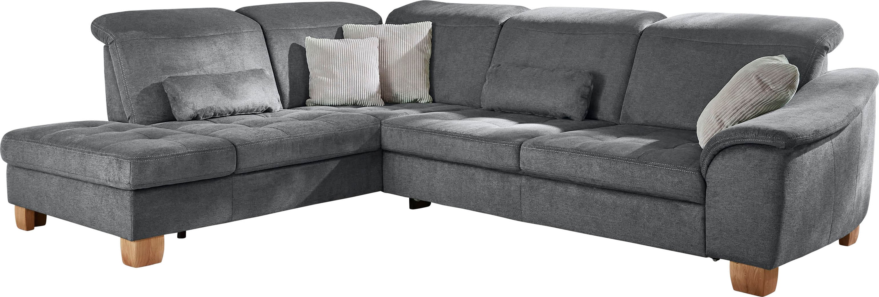 Die PlanBar Ecksofa "PP-LA23145 L-Form" inkl. Kopfpolsterverstellung, Federkernpolsterung