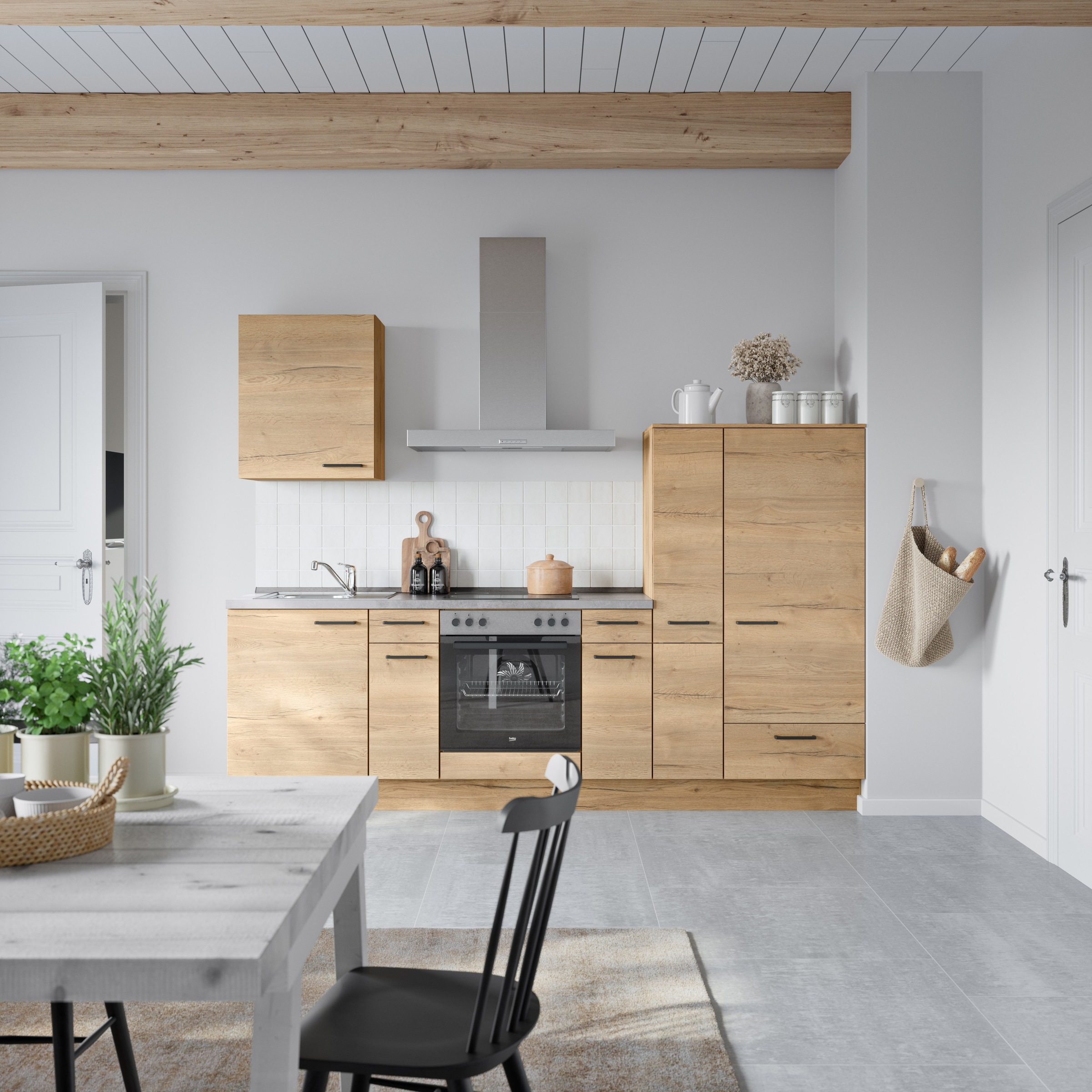 nobilia® Küchenzeile »"Structura I"«, vormontiert, Ausrichtung wählbar, Breite 270 cm, wahlw. mit E-Geräten