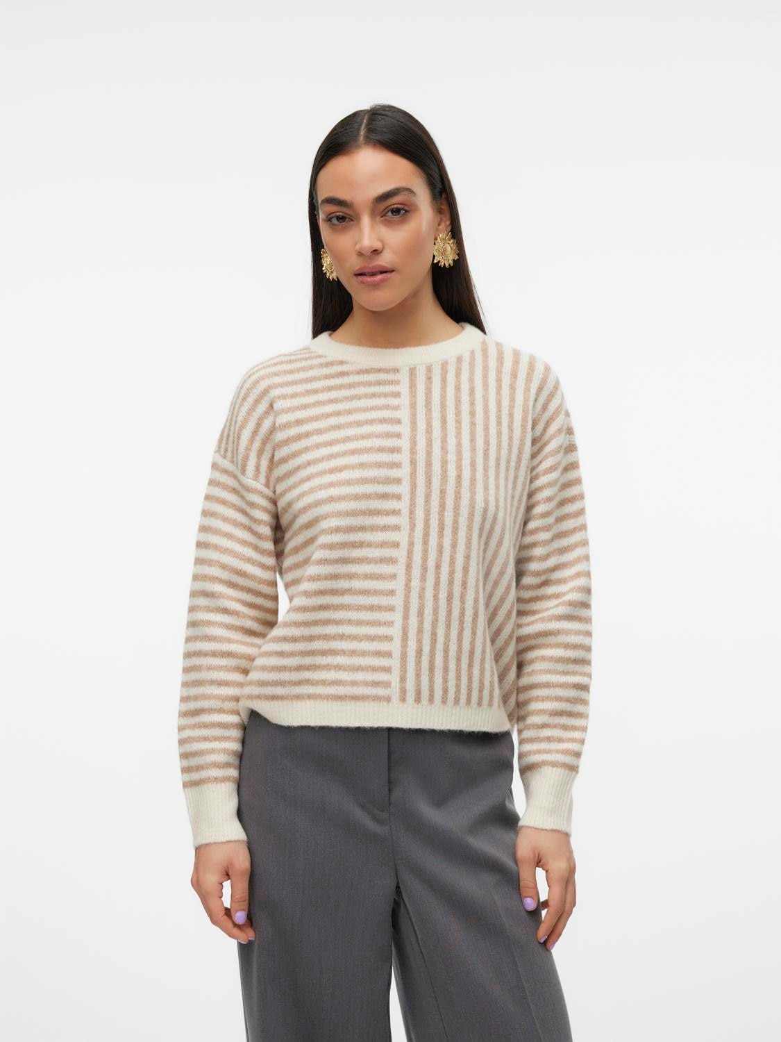 Vero Moda Strickpullover "VMURANUS LS ONECK CROPPED PULLOVER GA BF" günstig online kaufen