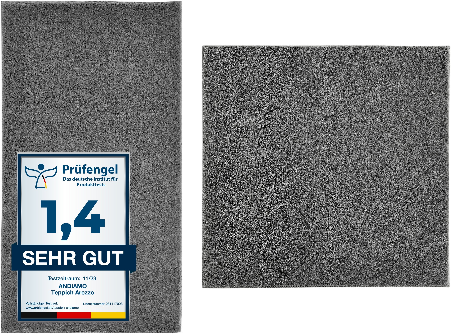 Andiamo Badematte "Arezzo" Höhe 16 mm rutschhemmend beschichtet fußbodenhei günstig online kaufen