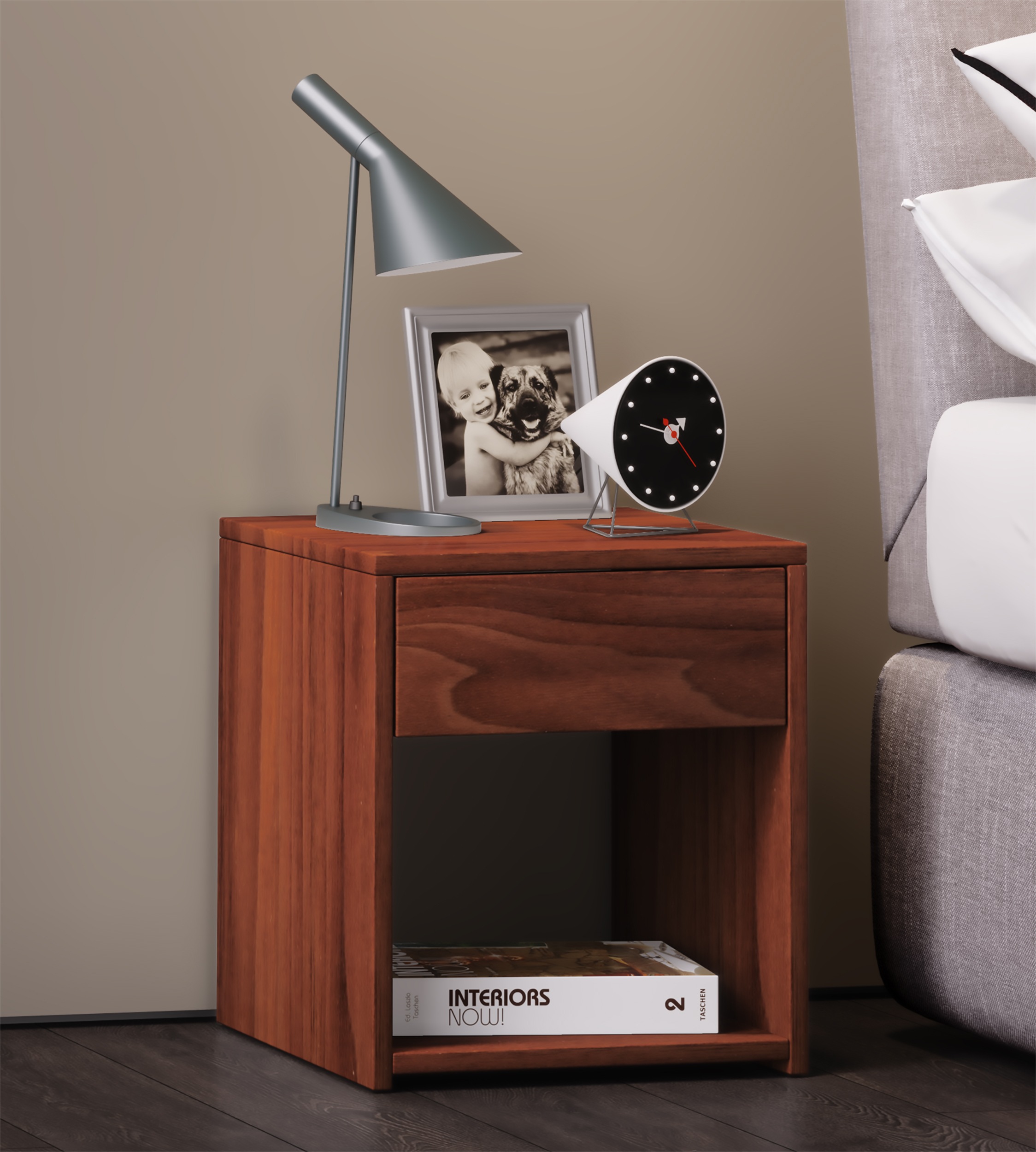 VCM Nachttisch »Holz Nachttisch Nachtschrank Schublade Sledo Mini«