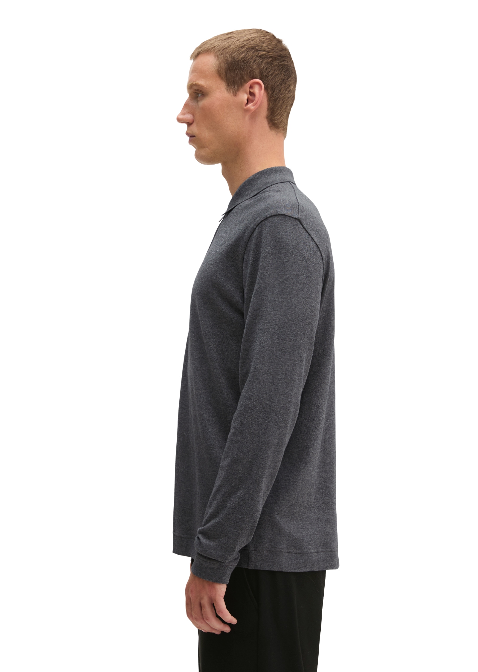 Marc O'Polo Langarm-Poloshirt »aus weichem Bio-Baumwoll-Jersey«