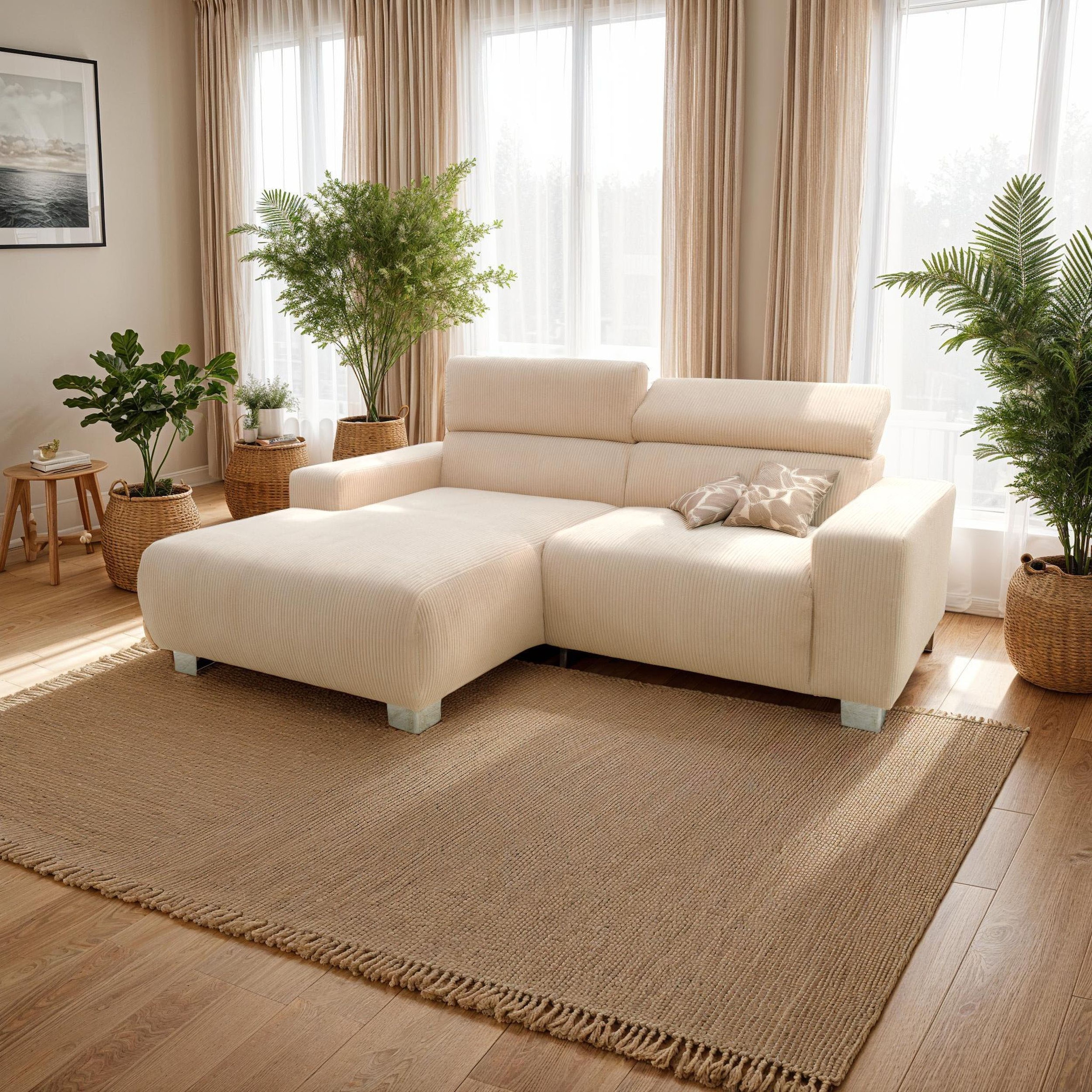 DOMO collection Ecksofa "100030 inkl. Kopfteilverstellung, guter Sitzkomfor günstig online kaufen