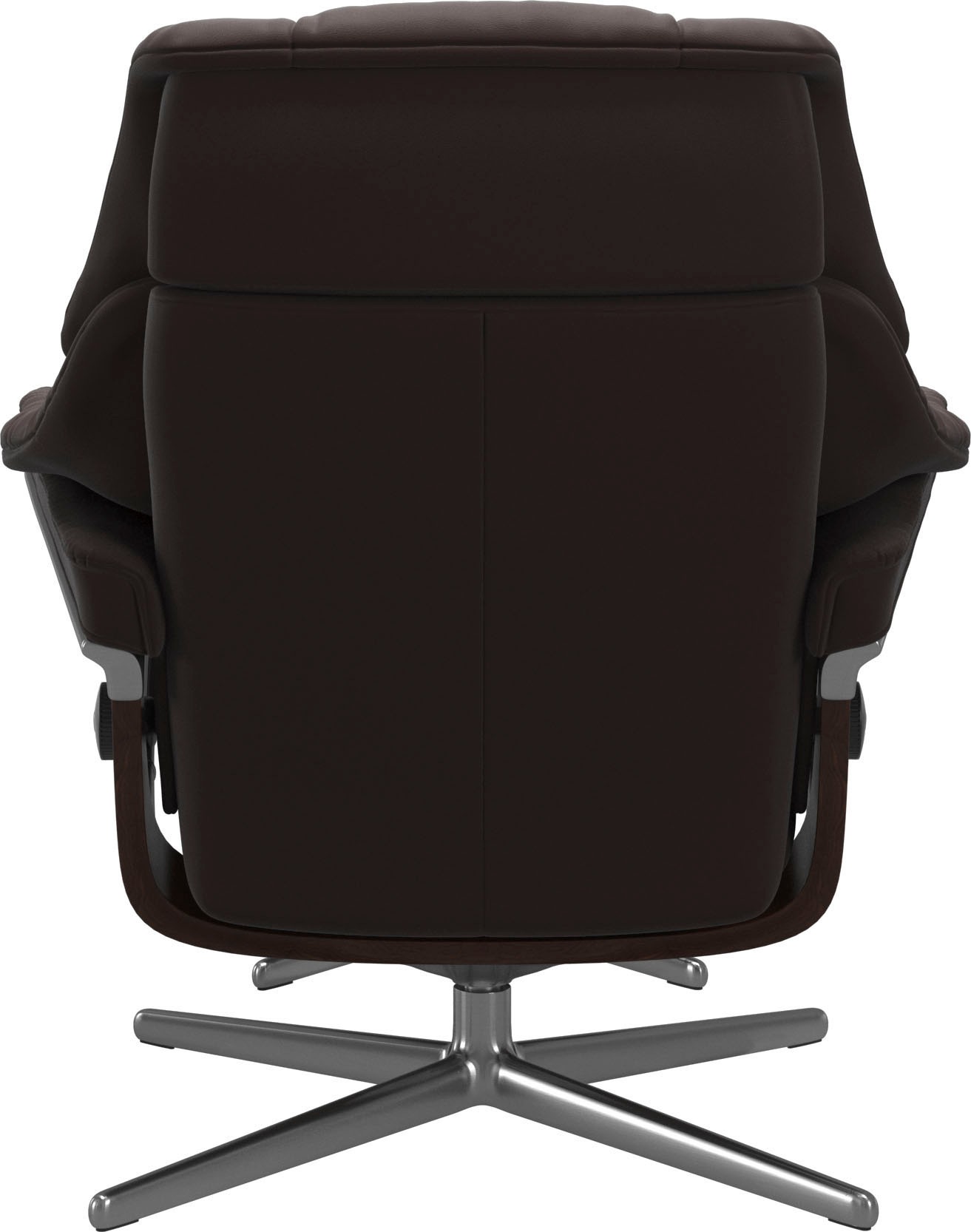 Stressless® Relaxsessel »Reno«, (Set, Relaxsessel mit Hocker), mit Hocker, mit Cross Base, Größe S, M & L, Holzakzent Braun