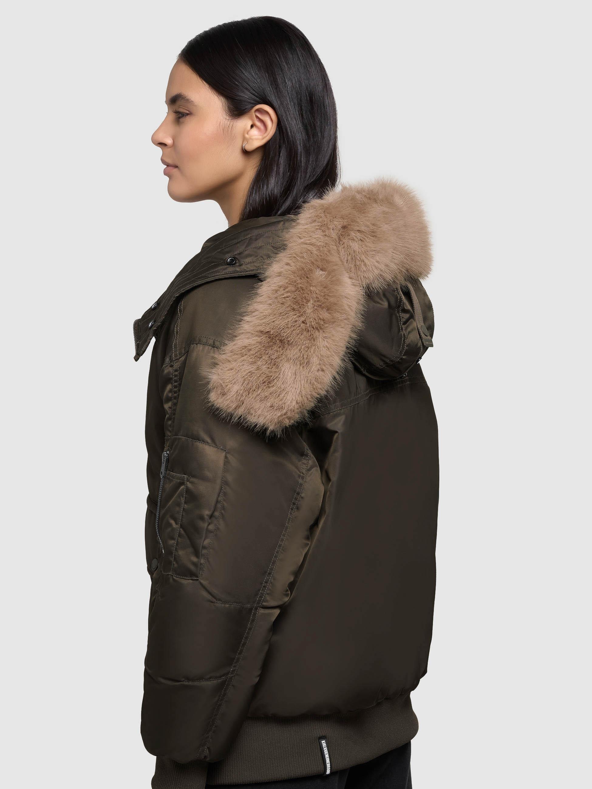 khujo Bomberjacke "Cela" mit Kapuze Oversize Winterjacke mit abnehmbarem Ku günstig online kaufen