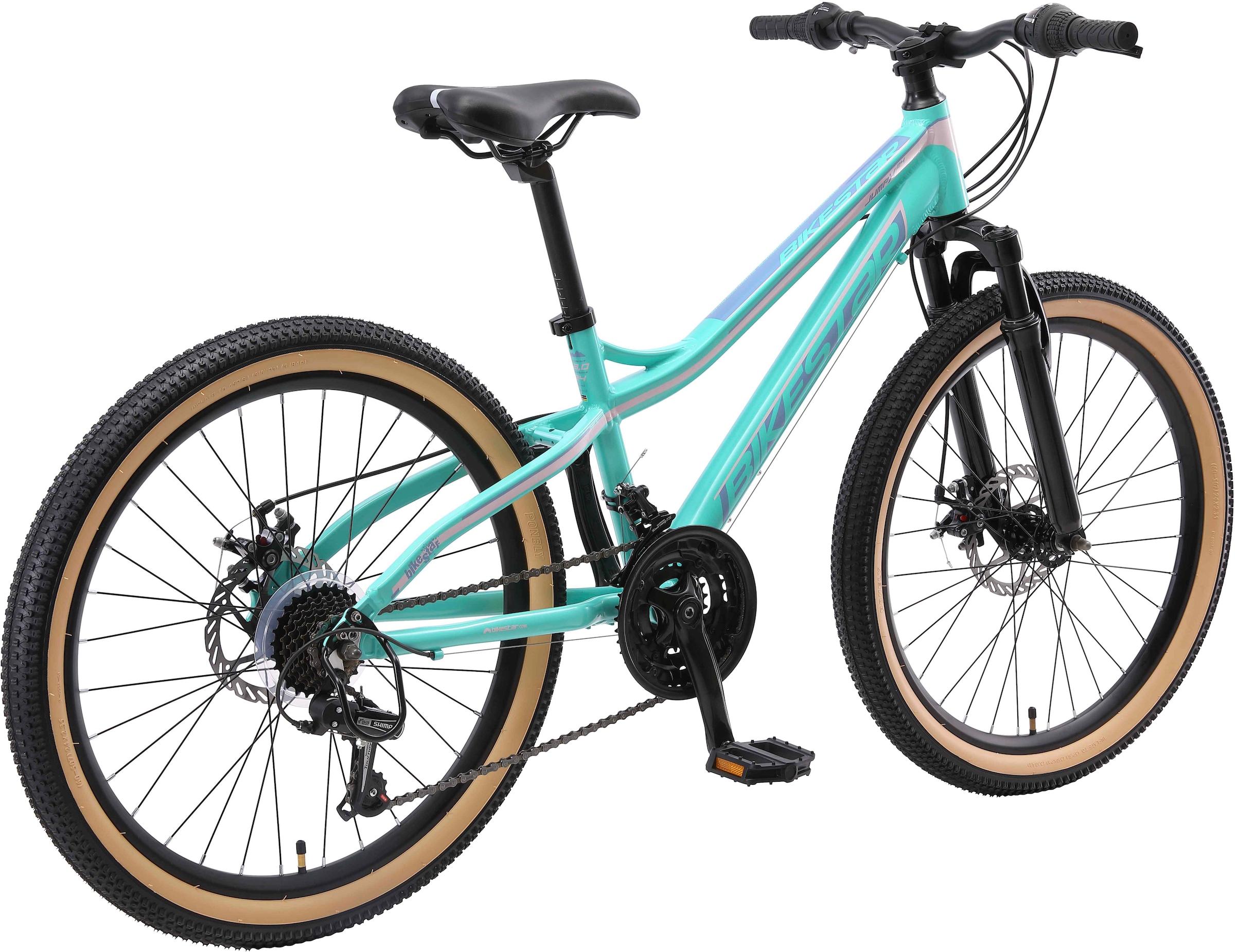 Bikestar Jugendfahrrad, 21 Gang, Shimano, RD-TY21 Schaltwerk, Kettenschaltung