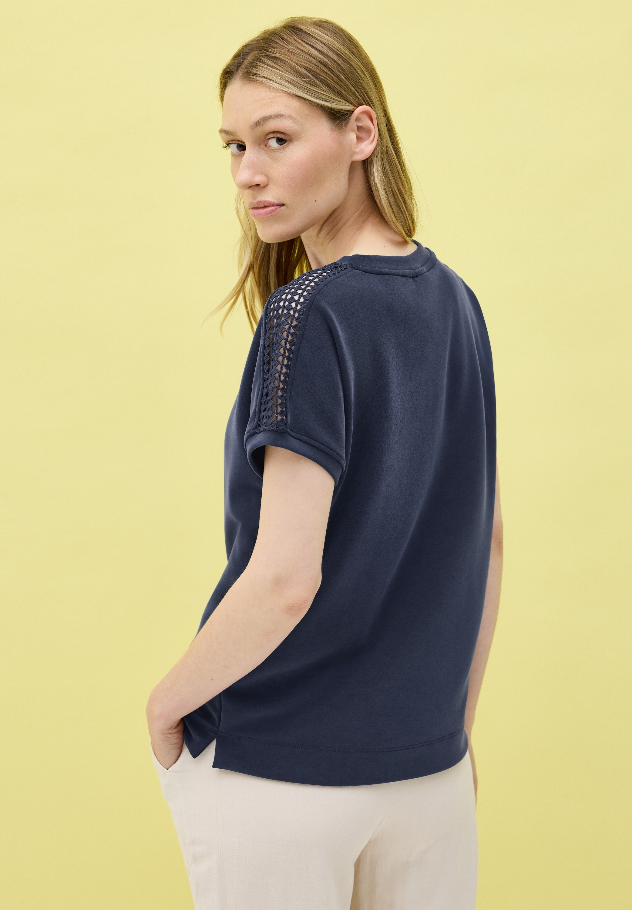 Cecil T-Shirt, mit feinem Mesh-Einsatz