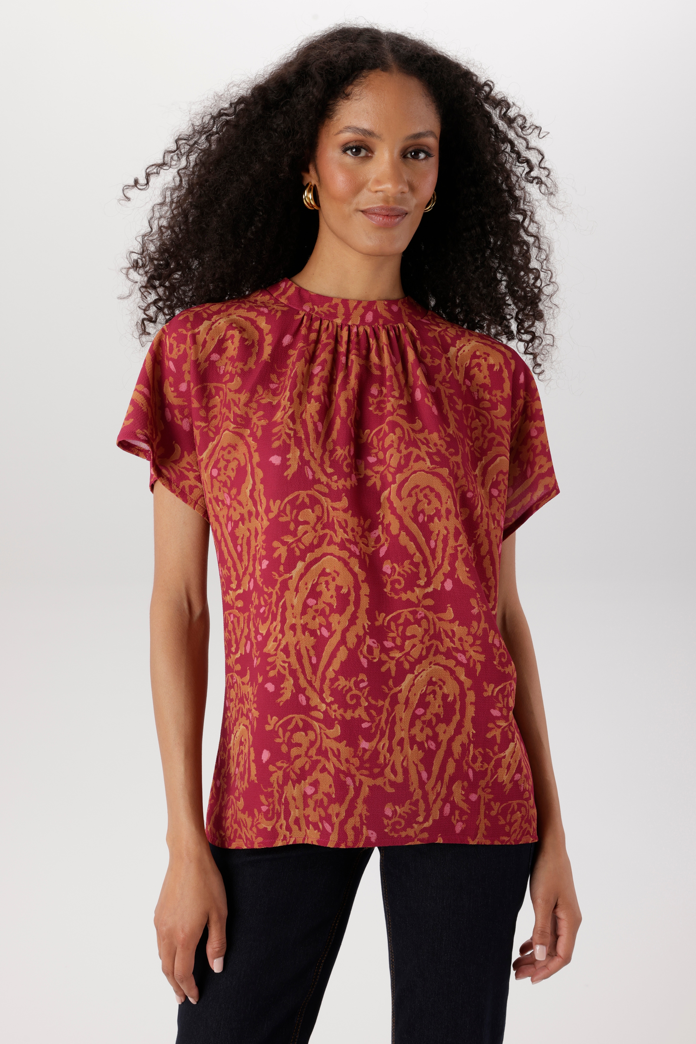 Aniston SELECTED Kurzarmbluse in extra weiter Form - NEUE KOLLEKTION