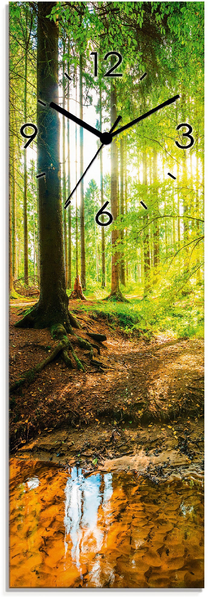 Artland Wanduhr »Wald mit Bach«, wahlweise mit Quarz- oder Funhuhrwerk,  lautlos ohne Tickgeräusche kaufen | BAUR