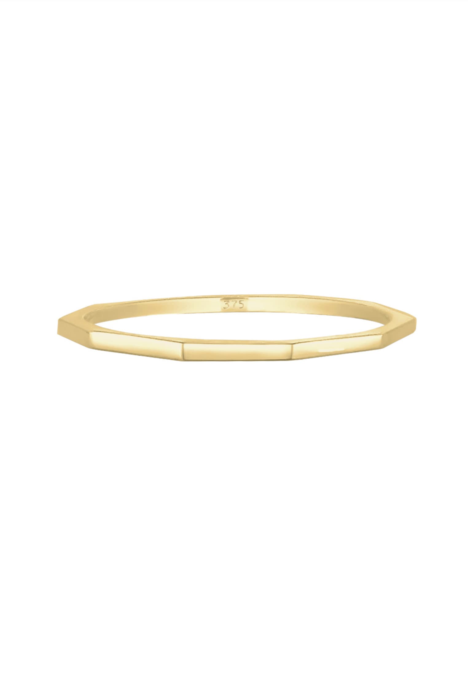 Elli Premium Fingerring »Bandring 375 Gelbgold«