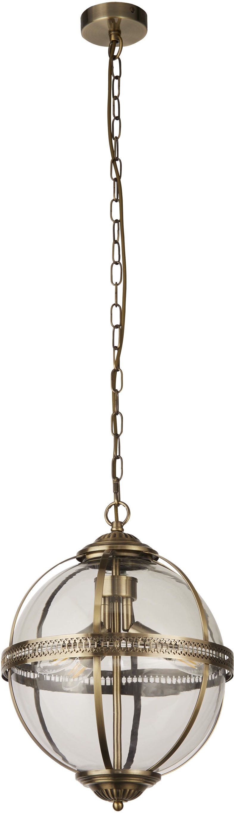 Searchlight Pendelleuchte »Coronet 3Lt Pendelleuchte - Antikes Messing und Glas« E14 1 Stk.