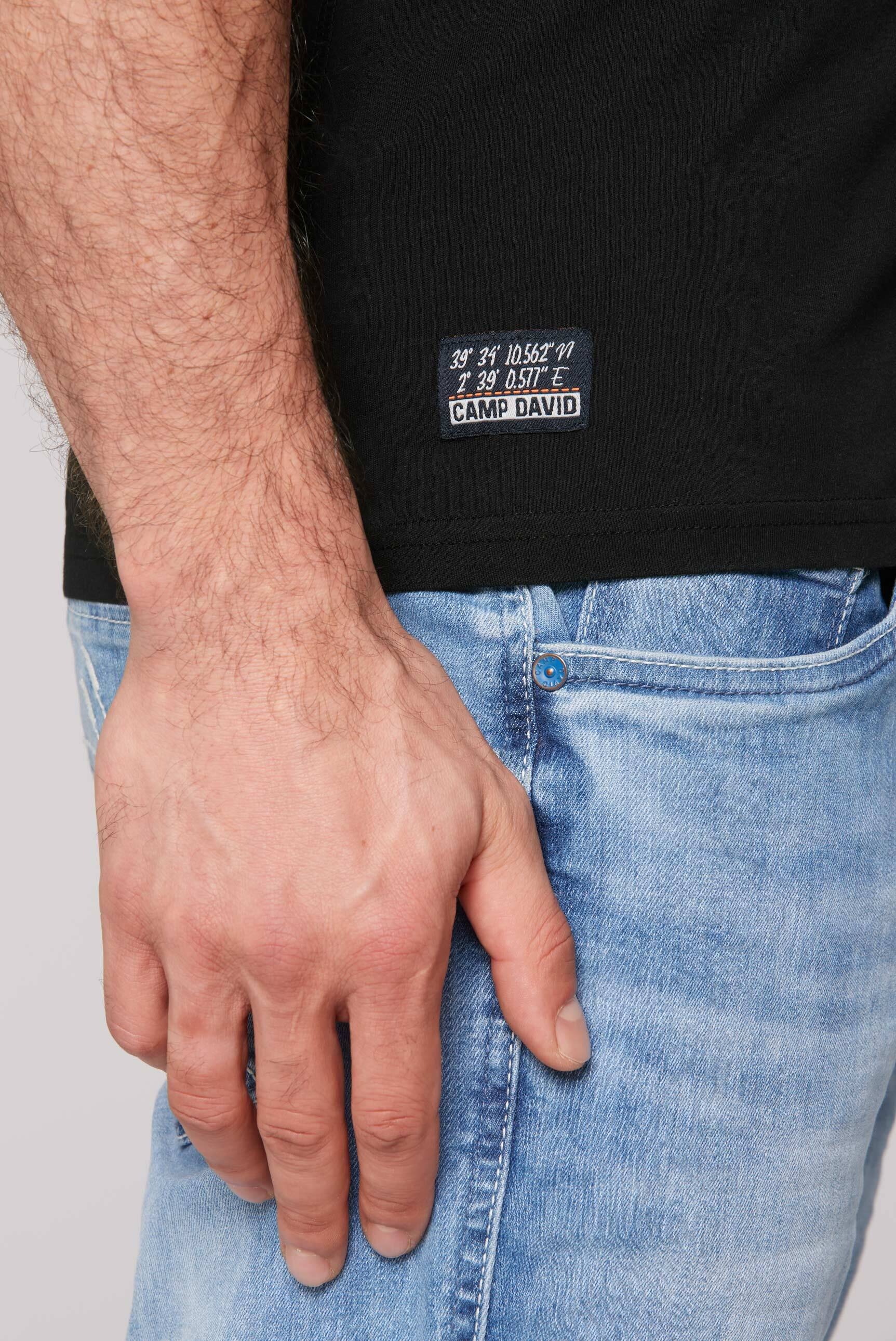CAMP DAVID Rundhalsshirt, aus Baumwolle