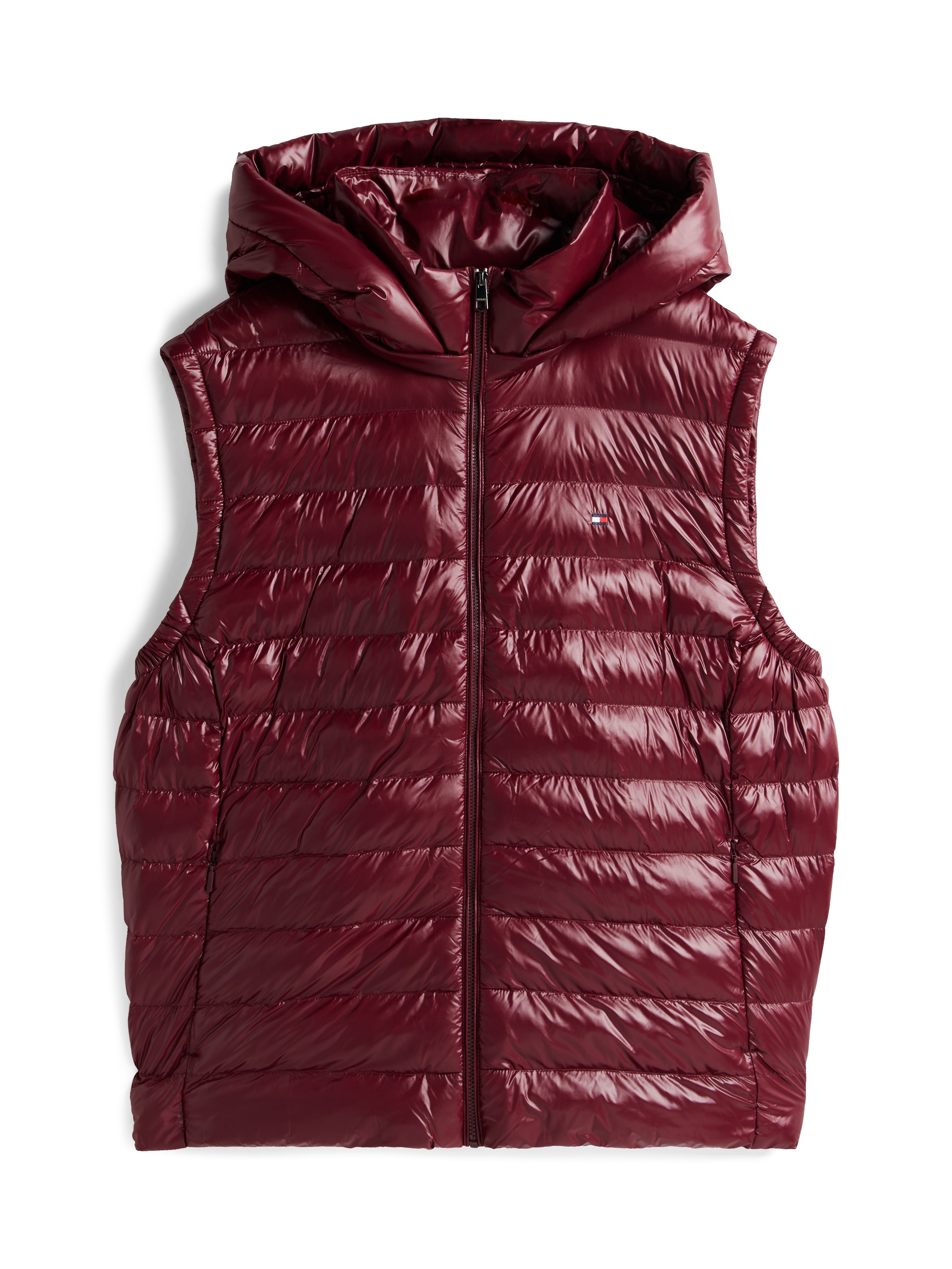 Tommy Hilfiger Curve Steppweste »CRV LW PADDED SLIM VEST«, in großen Größen, mit Kapuze