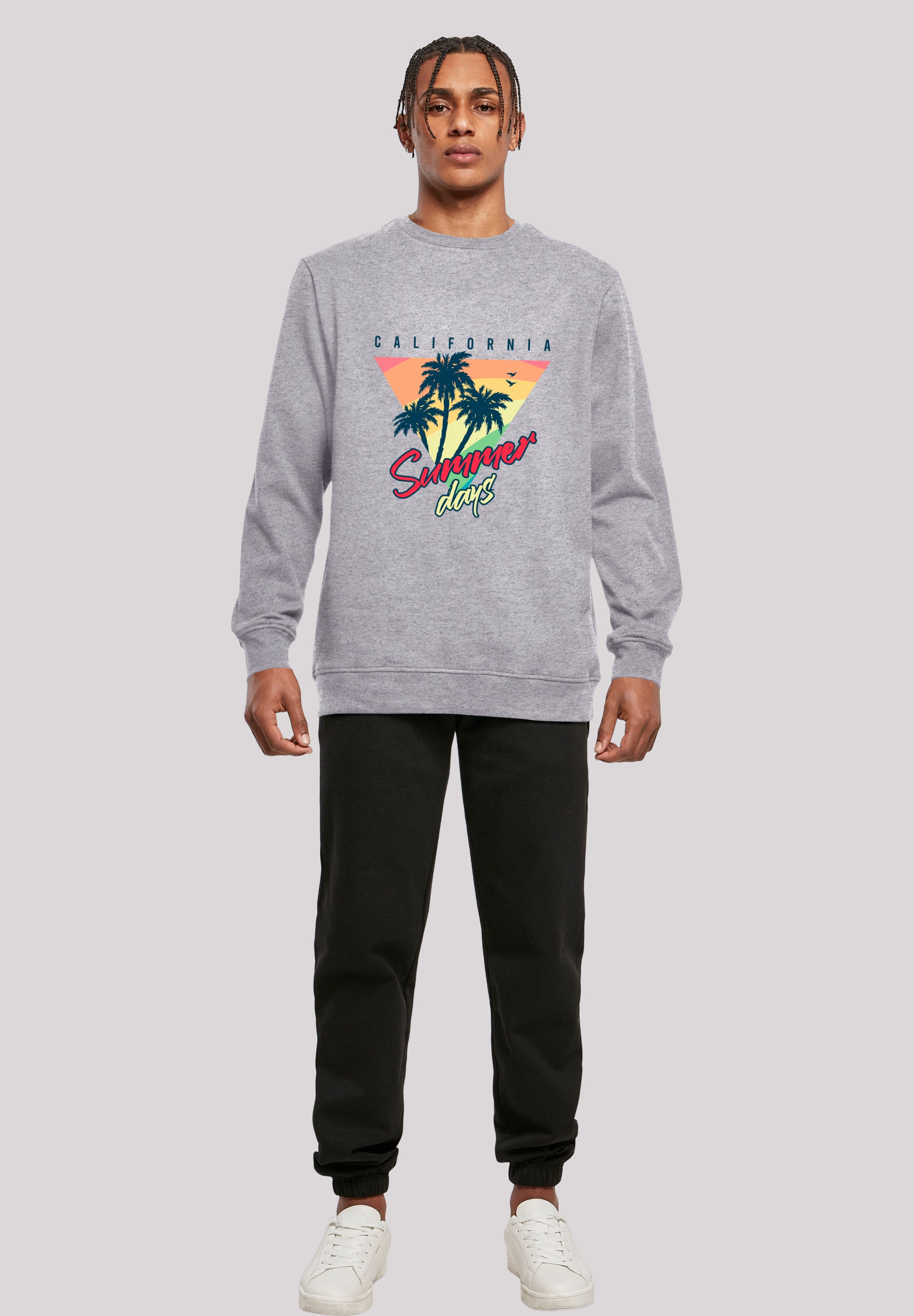 F4NT4STIC Sweatshirt »California Palmen Retro«, Premium Qualität