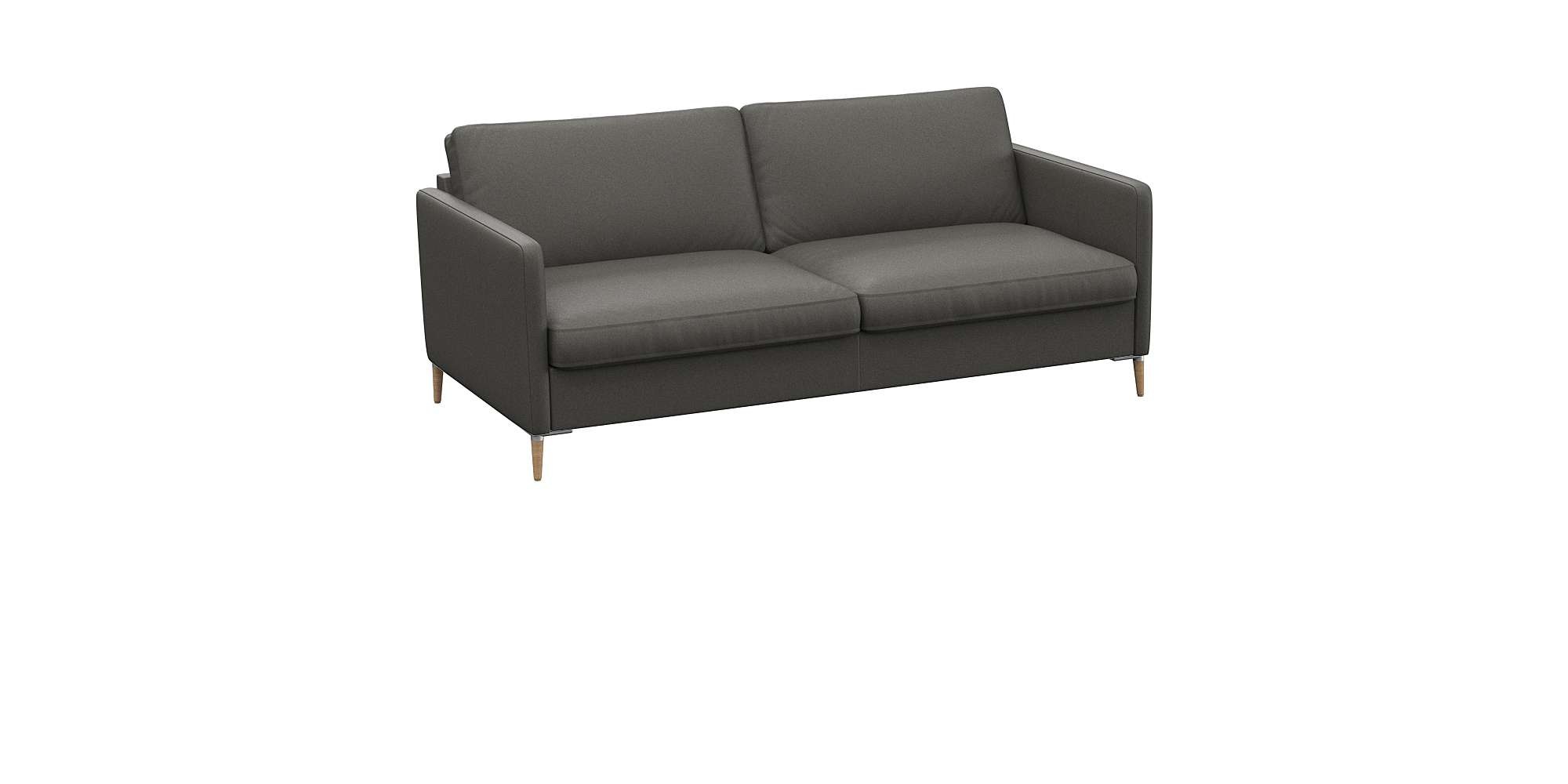 FLEXLUX 2,5-Sitzer »Fiore, super bequem durch Kaltschaum im Sitz«, schmale Armlehnen, Füße Alu+ Eiche