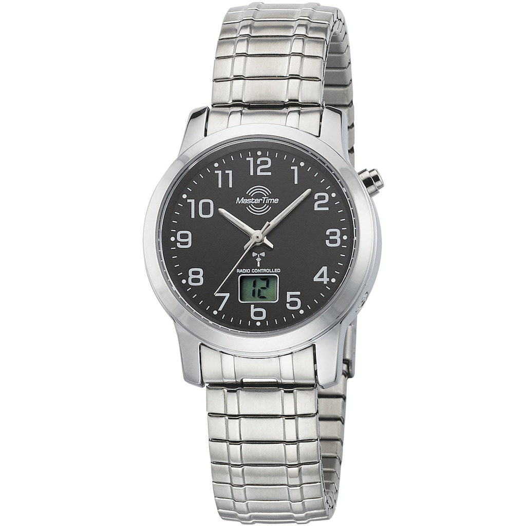 MASTER TIME Funkuhr »MTLA-10309-22M«, Armbanduhr, Quarzuhr, Damenuhr, Datum,Langzeitbatterie