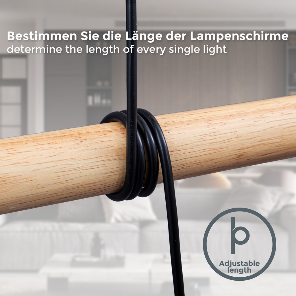 B.K.Licht Pendelleuchte, 4 flammig-flammig