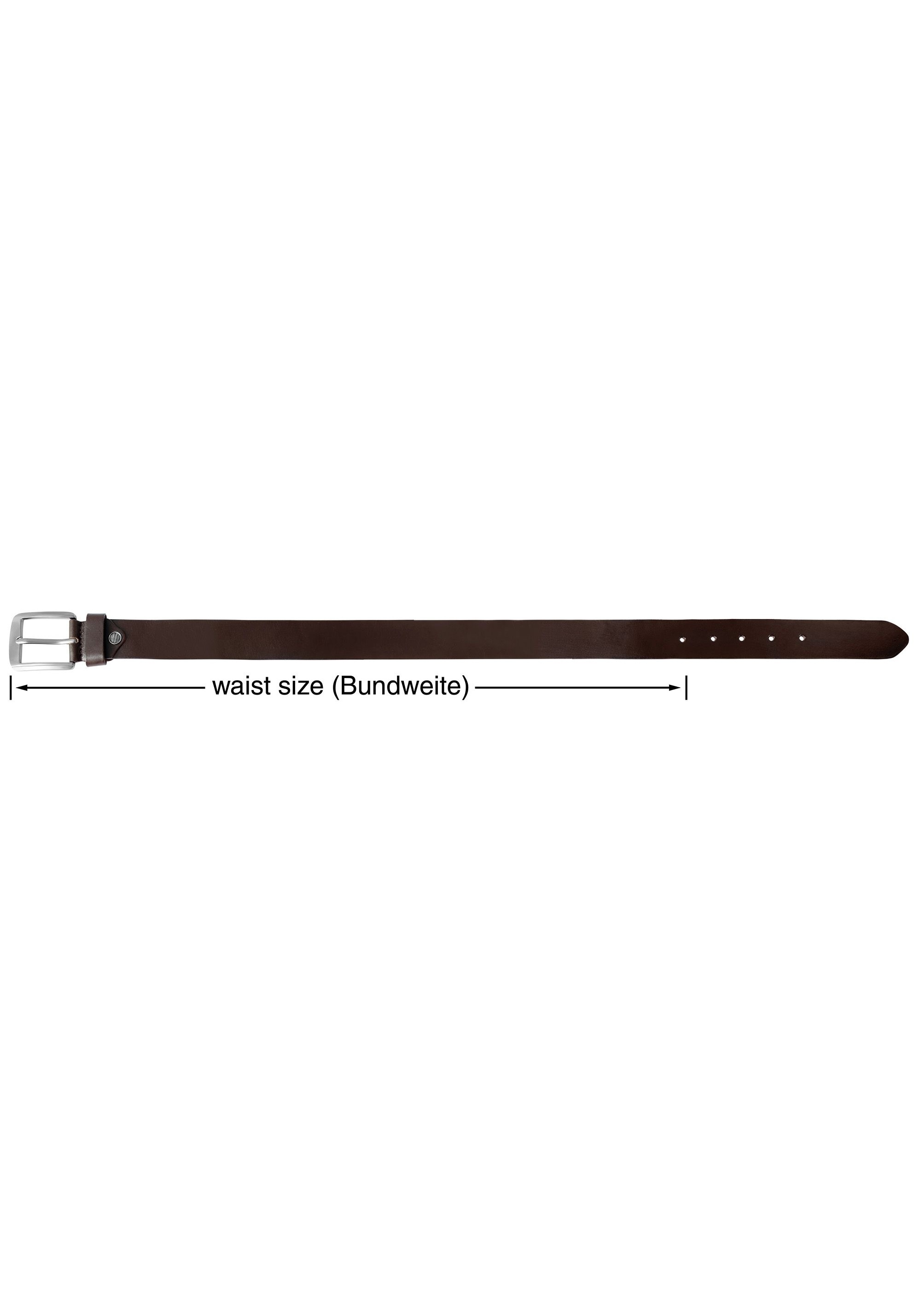 Leonardo Verrelli Ledergürtel »90 cm - 130 cm (Bundweite) in Braun aus 100% Echtleder, kürzbar«
