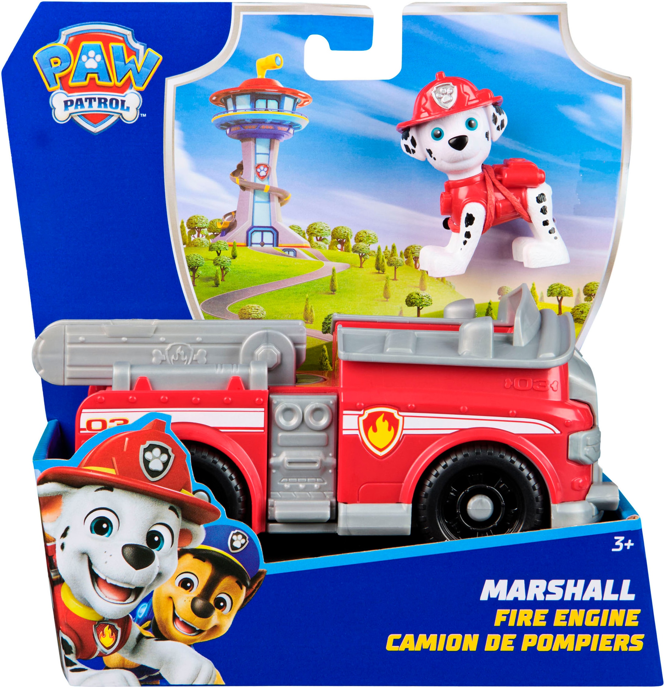 Spin Master Spielzeug-Auto »PAW Patrol, Sust. Basic Vehicle Marshall«, zum Teil aus recycelten Material