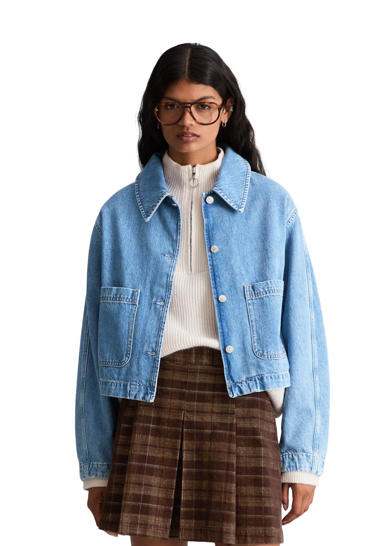 Marc OPolo DENIM Jeansjacke "aus reiner Bio-Baumwolle" ohne Kapuze