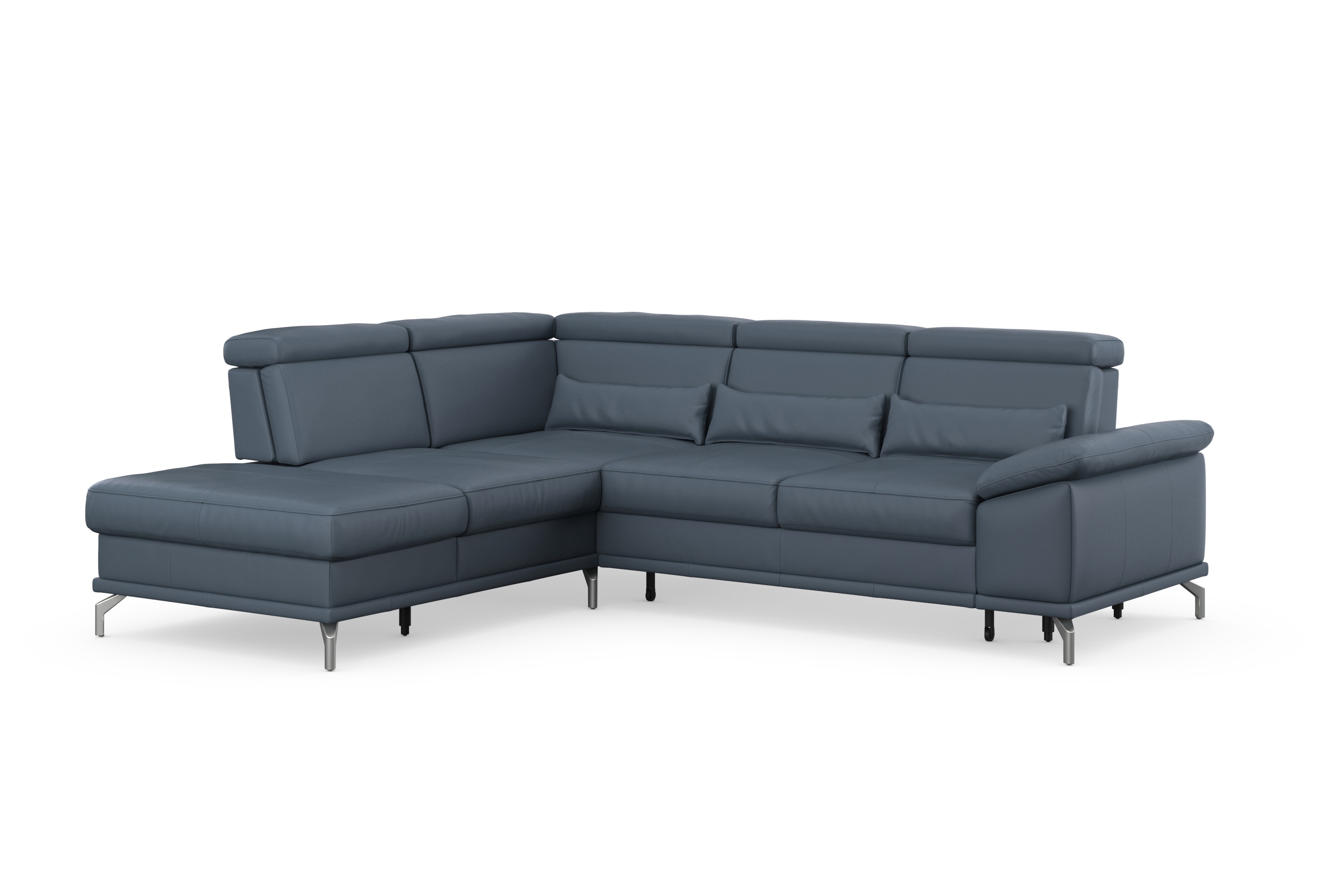 Thumbnail - sit&more Ecksofa "Cabrio L-Form, mit Sitztiefenverstellung, Arm- und Kopfteilverstellung", 3 Nierenkissen, Federkern, op...