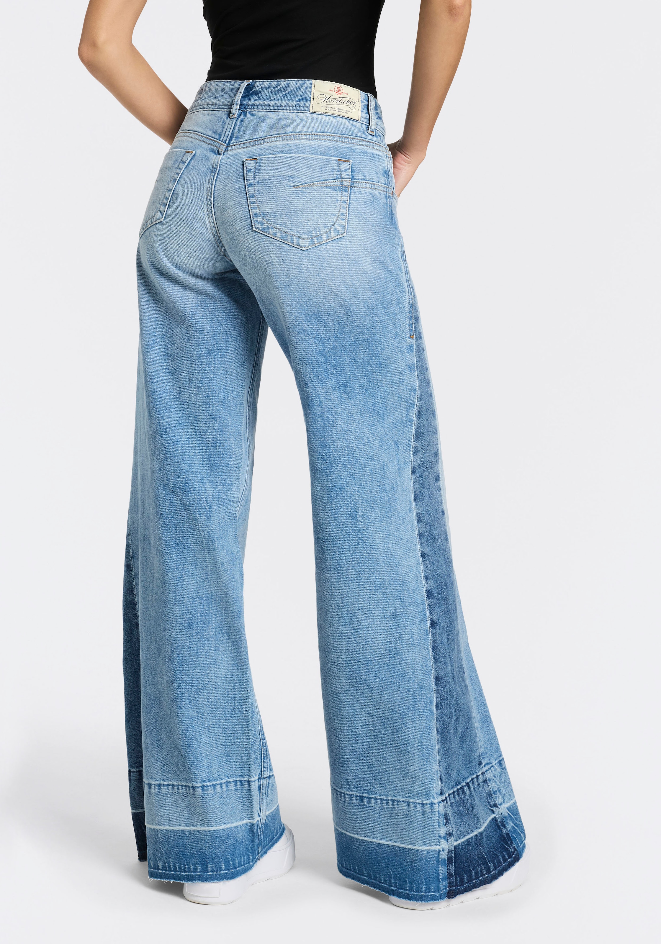 Herrlicher 5-Pocket-Jeans »Edith Denim« im Flared Fit, mit Denim-Einsatz