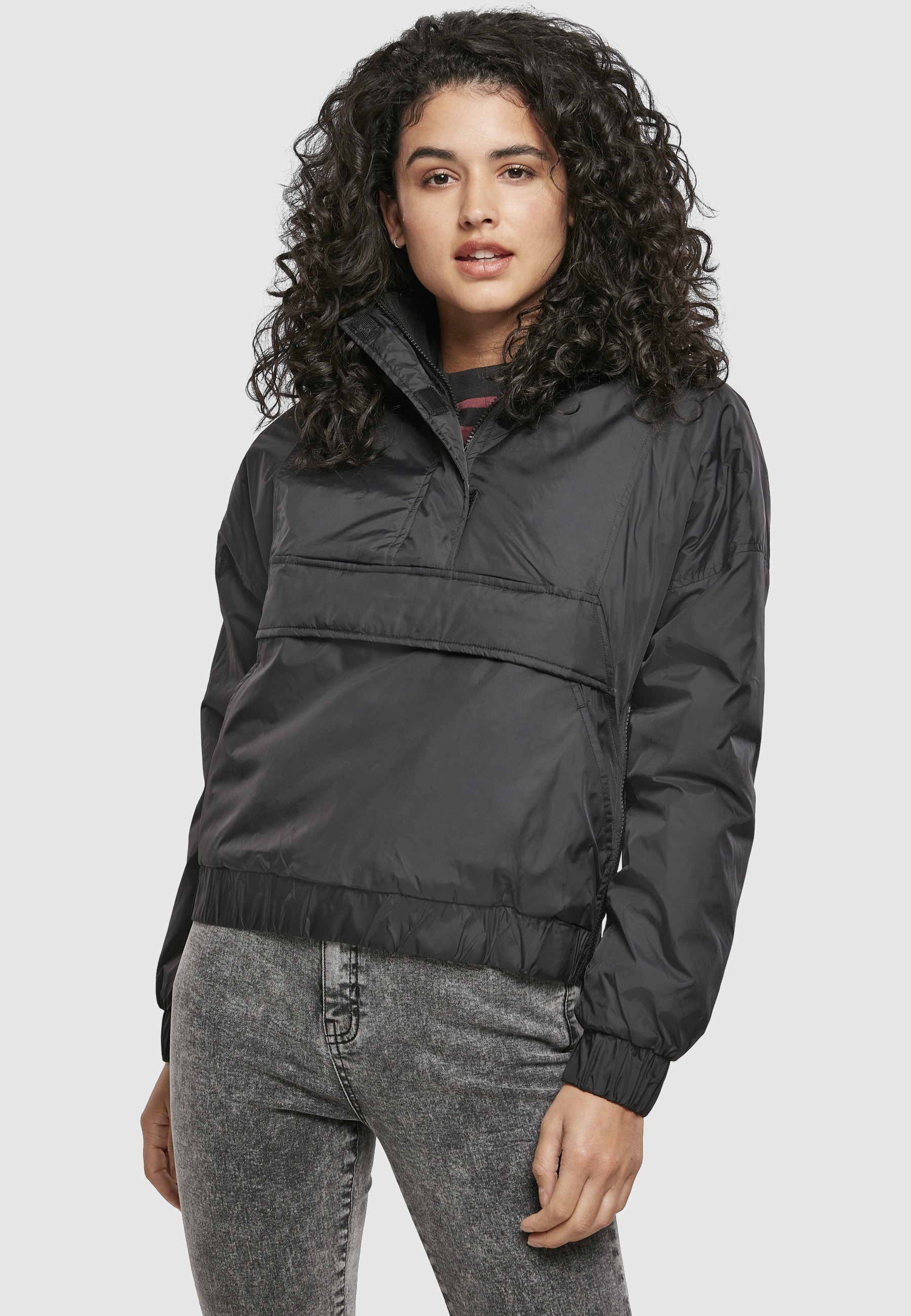 URBAN CLASSICS Langmantel »Urban Classics Damen Ladies Panel Padded Pull Over Jacket«