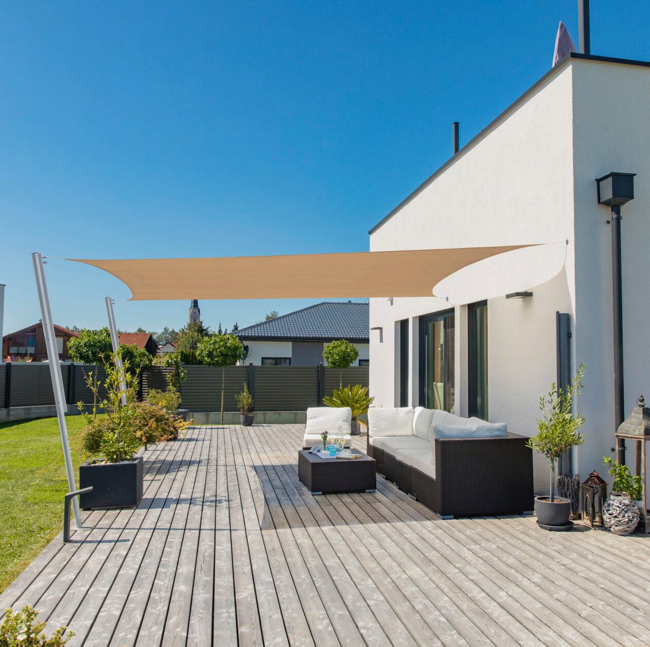 Windhager Sonnensegel »Capri Rechteck«, 3x4m, schilf
