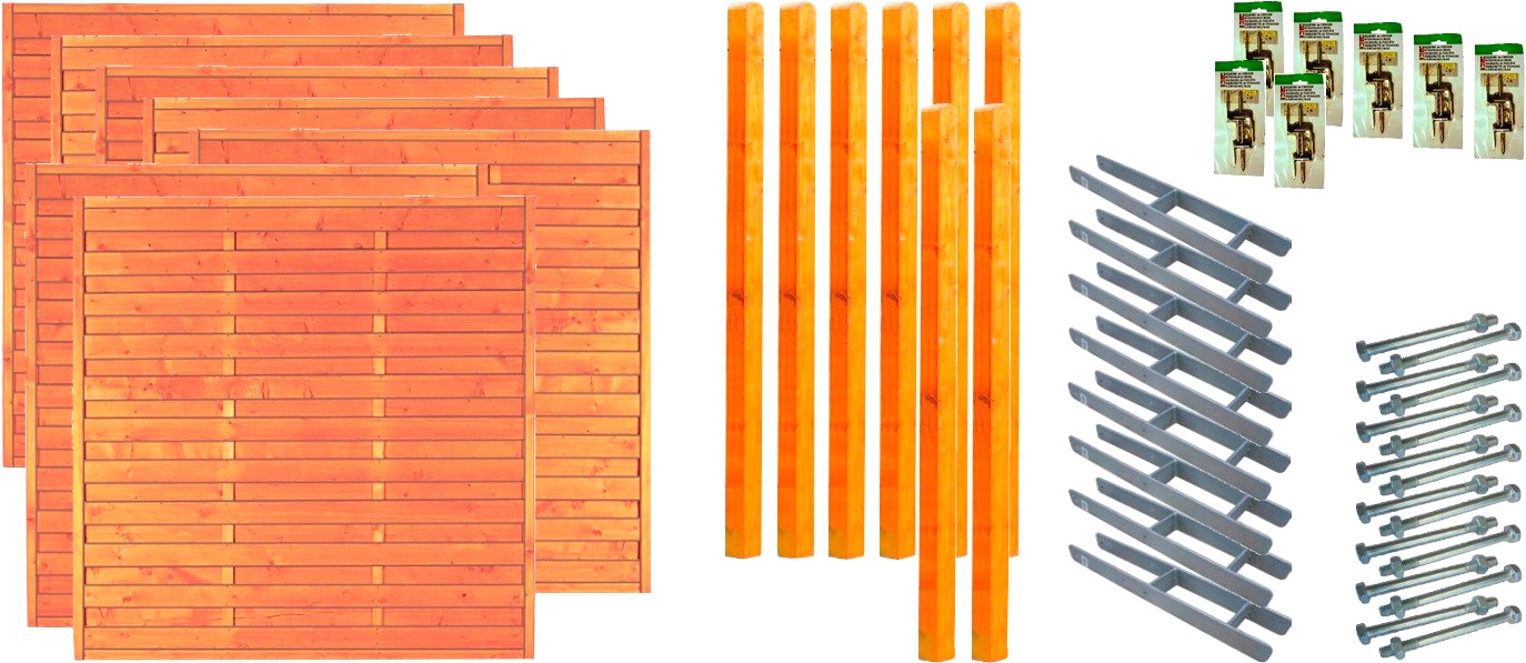 Tetzner & Jentzsch Dichtzaun "San Diego 5", 7 Elemente, LxH: 1332x180 cm