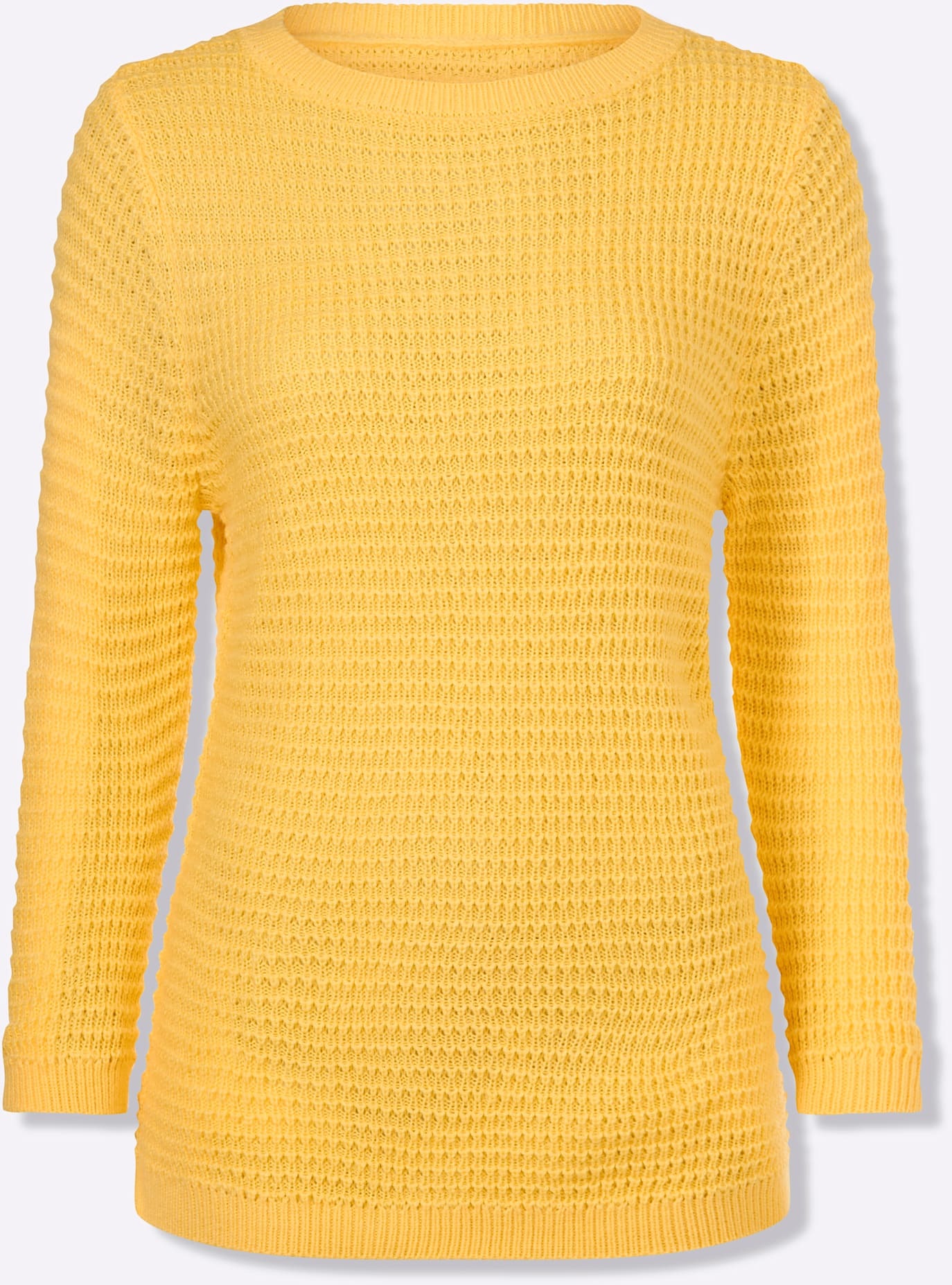 Classic Basics Pull Manches 3/4 Col Bateau Jaune Taille 38 3