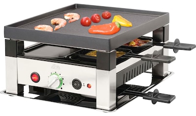 bestron Raclette »AWS600«, 6 St. Raclettepfännchen, 1000 W, Mini Wok Pfannen  für 6 Personen, inkl. 6 Holzspatel & 1 Schöpflöffel auf Rechnung | BAUR