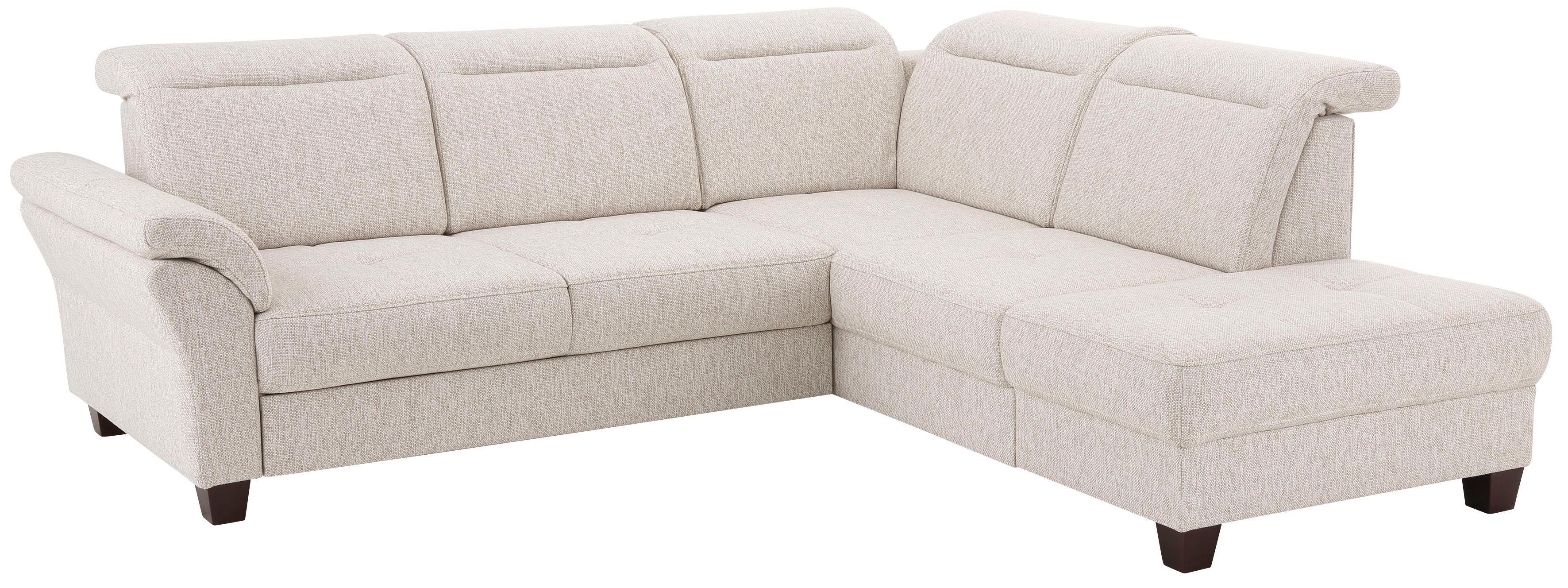 OTTO home Ecksofa "Solvei L-Form" wahlweise auch mit Kopfteilverstellung und Schlaffunktion, Federkern