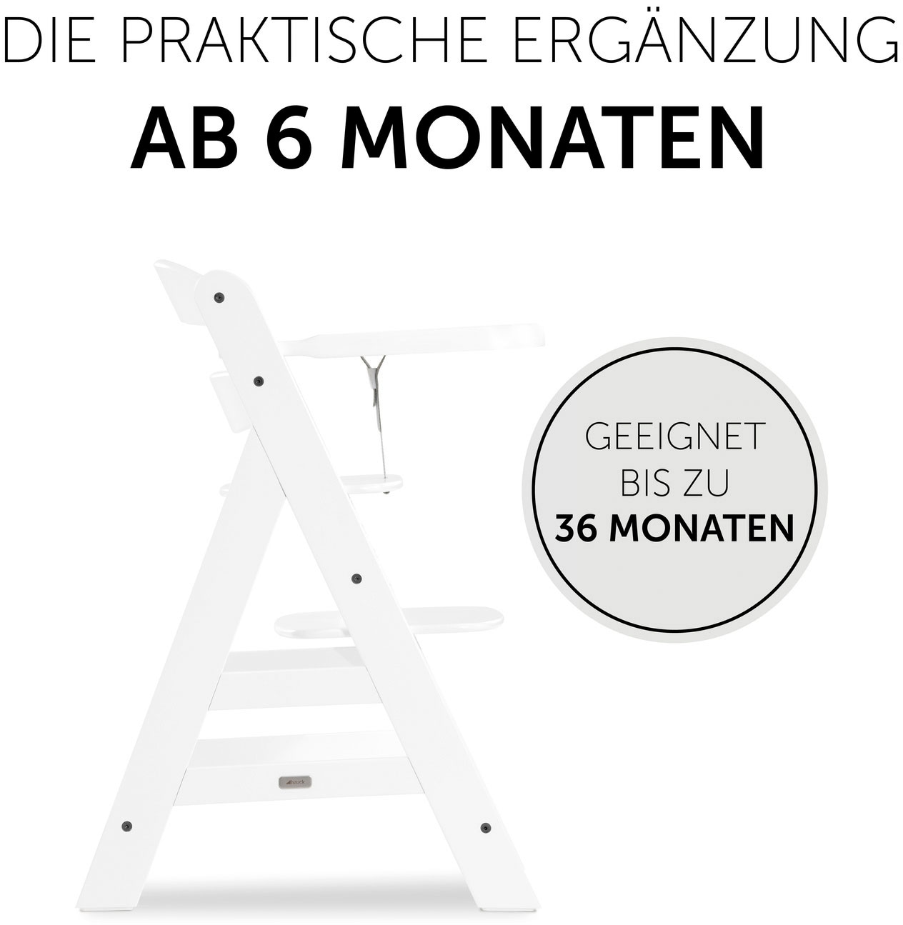 Hauck Hochstuhltablett »Alpha Wooden Tray Essbrett, white«, für Hochstühle Alpha+ und Alpha+ Select