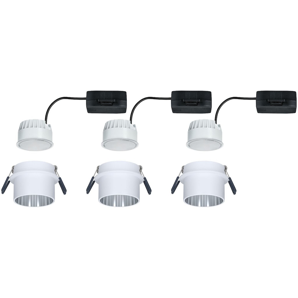 Paulmann LED Bad-Einbauleuchte »Gil«, 3er-Set, Schutzart IP44, dimmbar, Ø 6,8 cm, inkl. LED Leuchtmittel