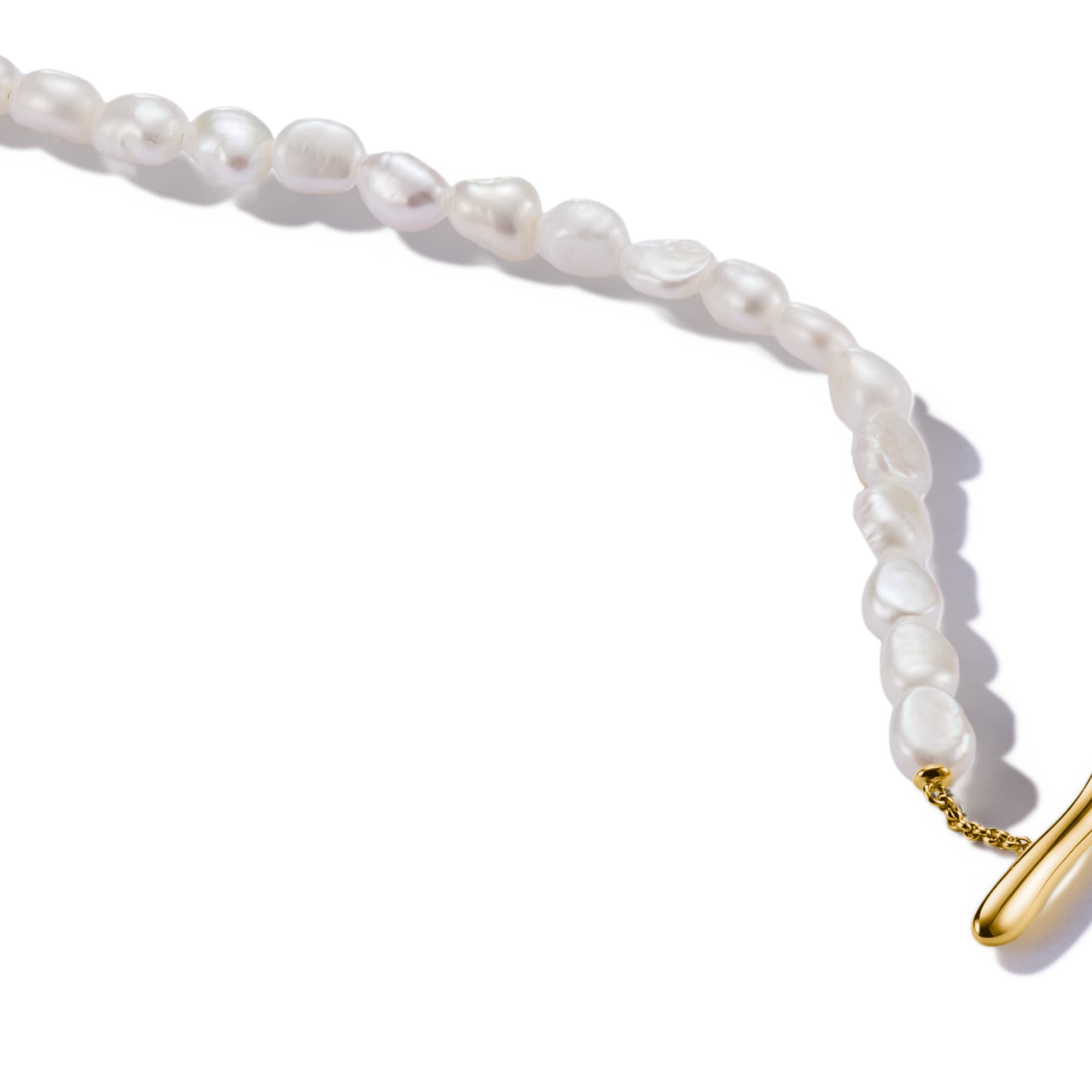 THOMAS SABO Kette mit Anhänger »Natural Beauty Perlenkette mit organischem Verschluss, Bold Elegance«, mit Süßwasserzuchtperle
