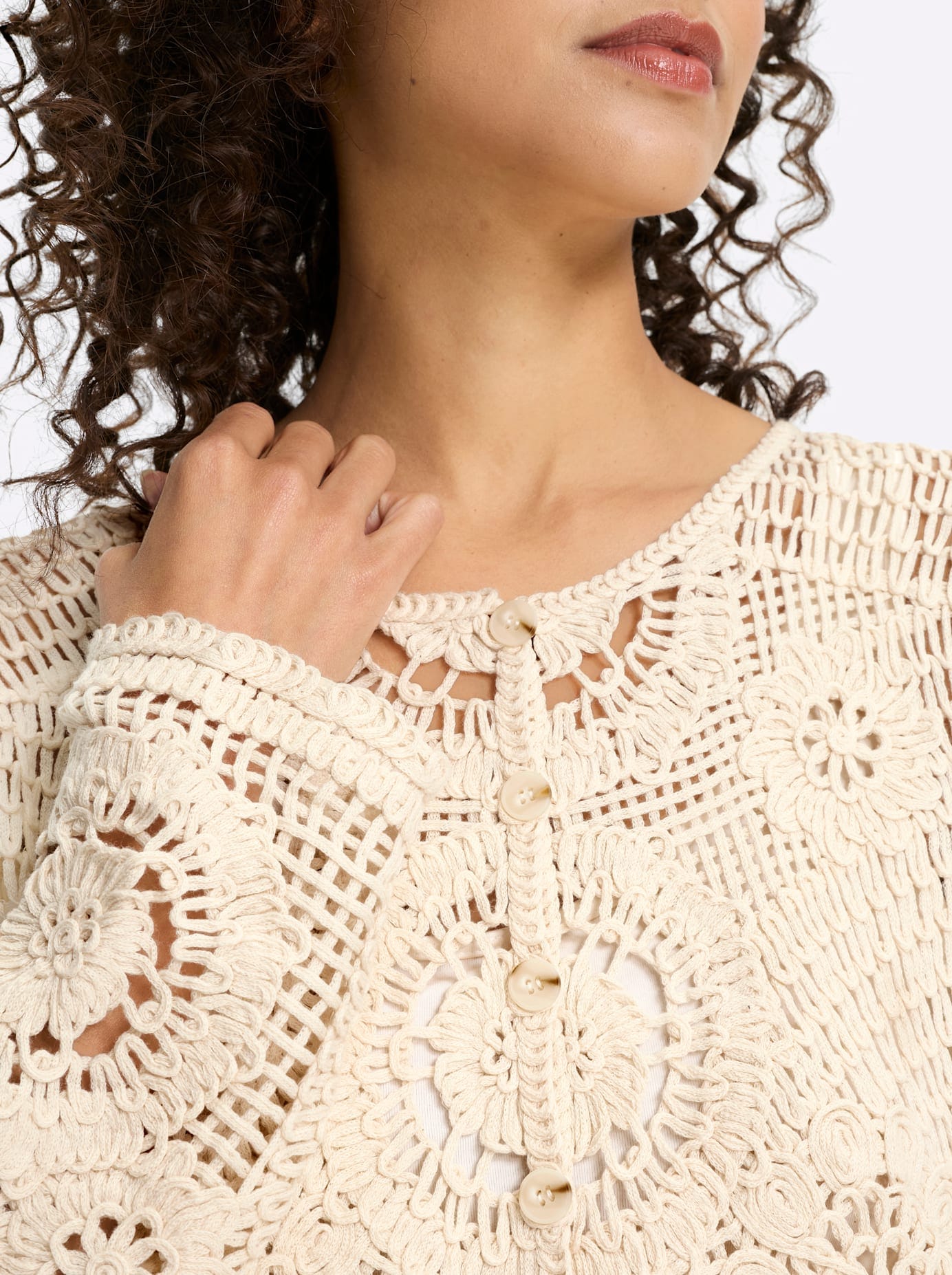 heine Ajourstrickjacke