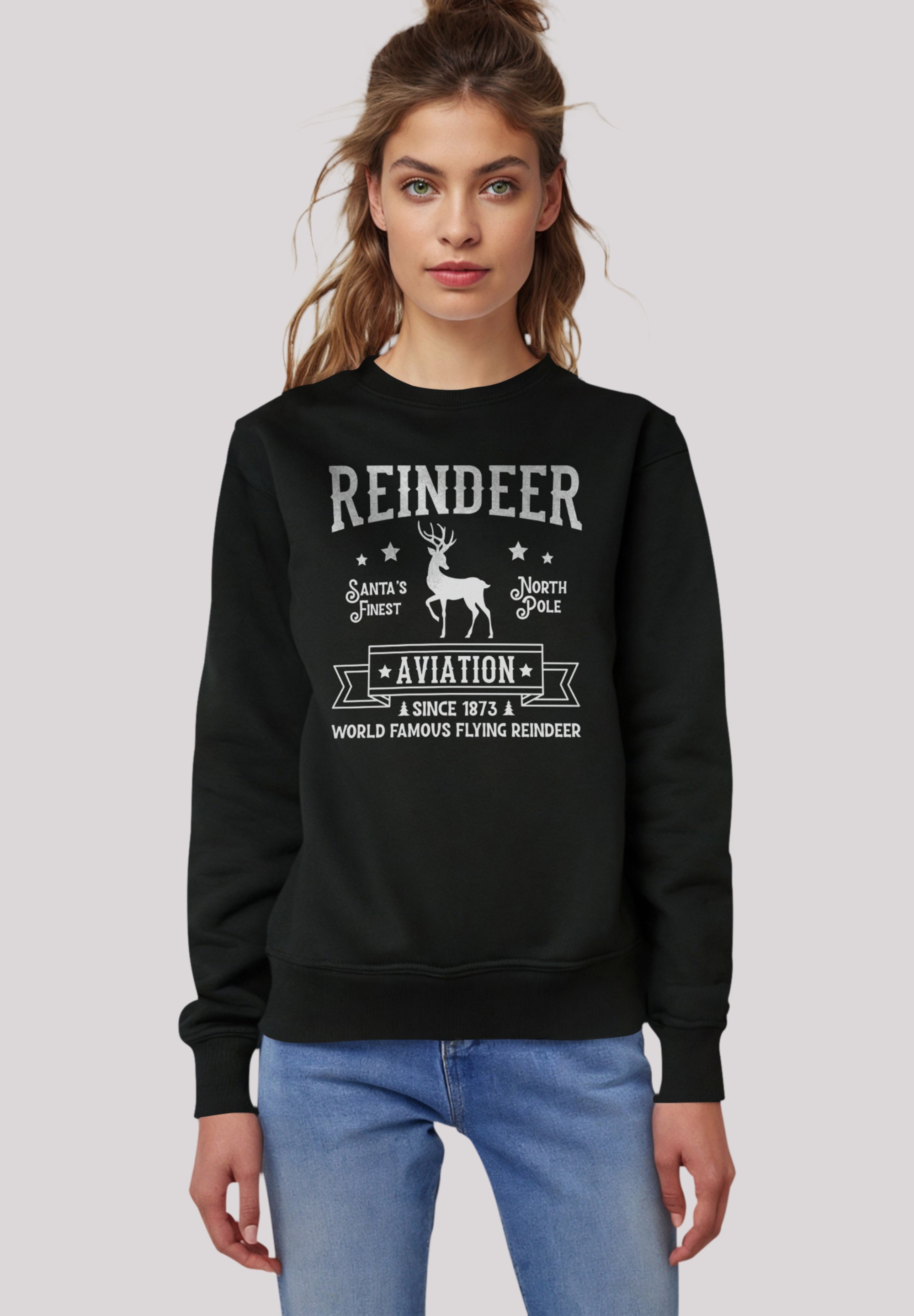 Sweatshirt »Weihnachten Reindeer Aviation Retro Sign«, Premium Qualität